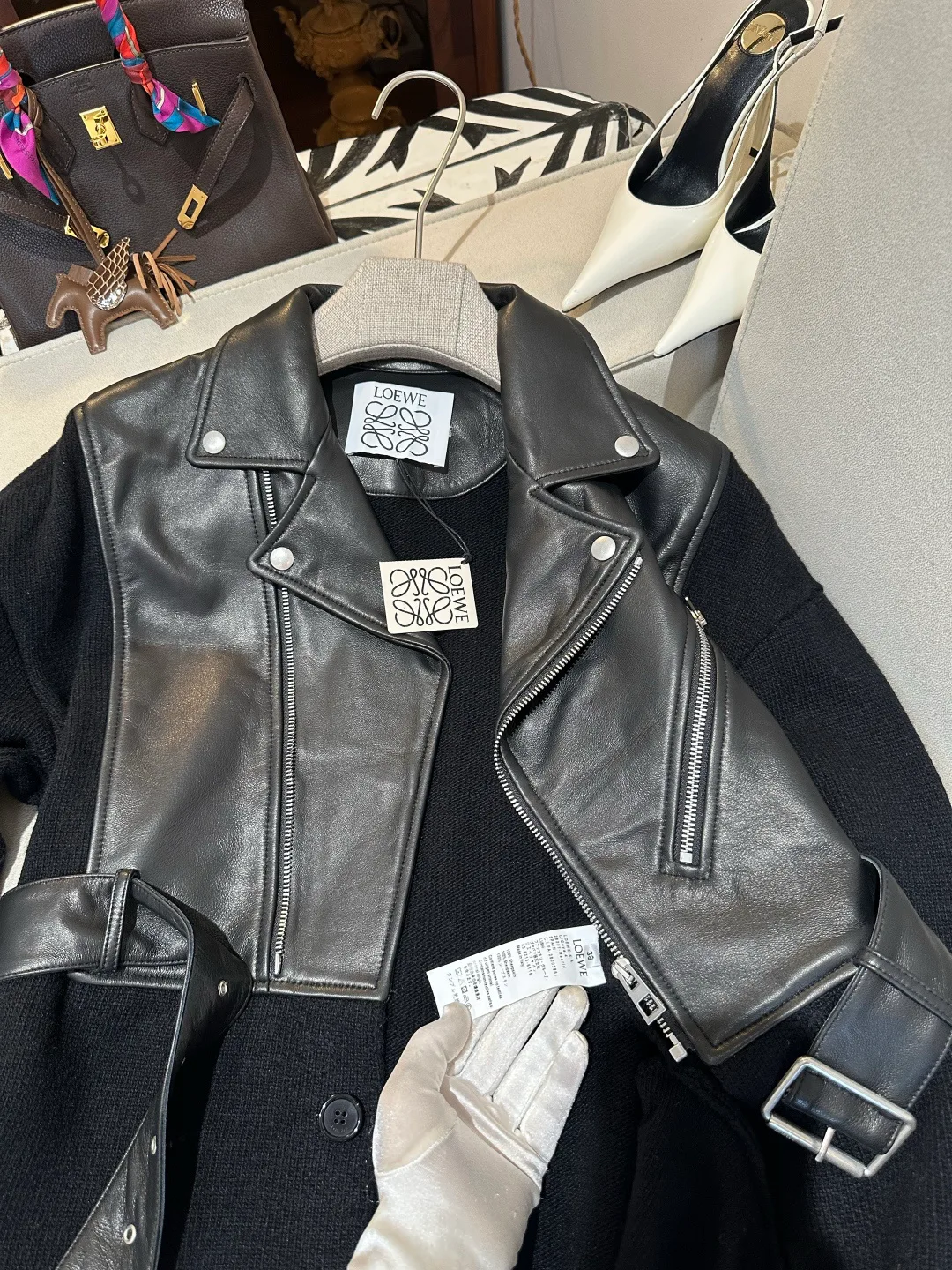 Кожаные Куртки И Дублёнки Женские Loewe 17088756
