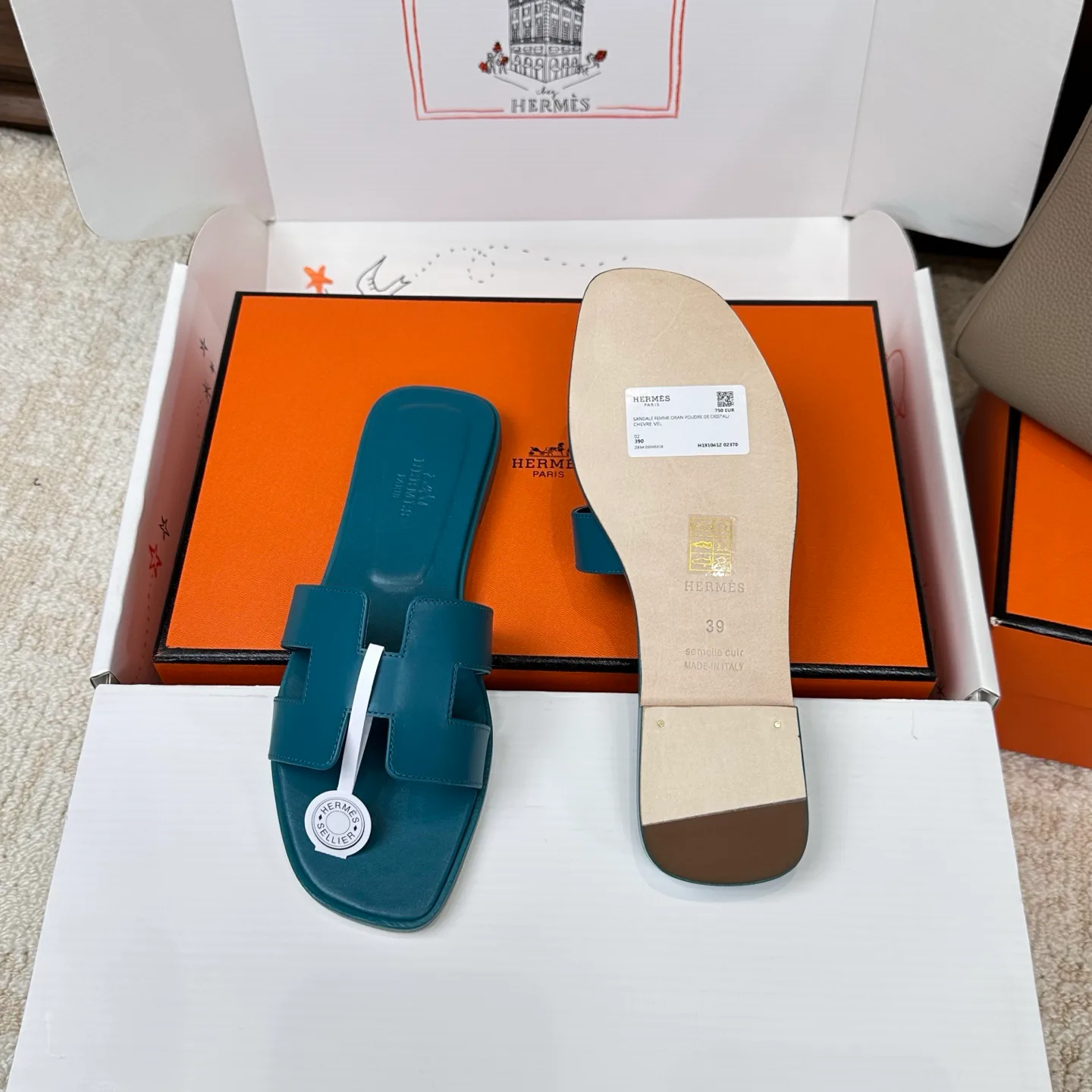 Шлепанцы Женские Hermes 3043252