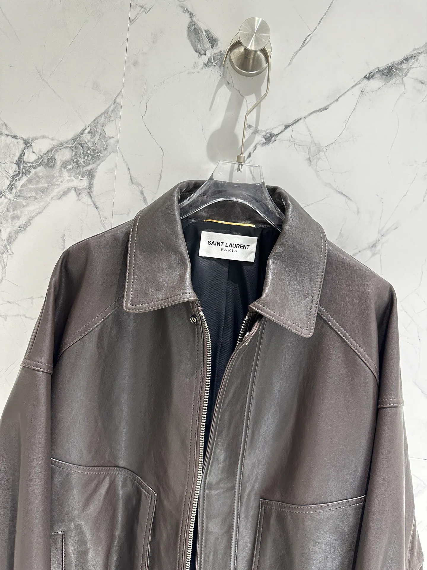 Кожаные Куртки И Дублёнки Женские Saint Laurent 11164736