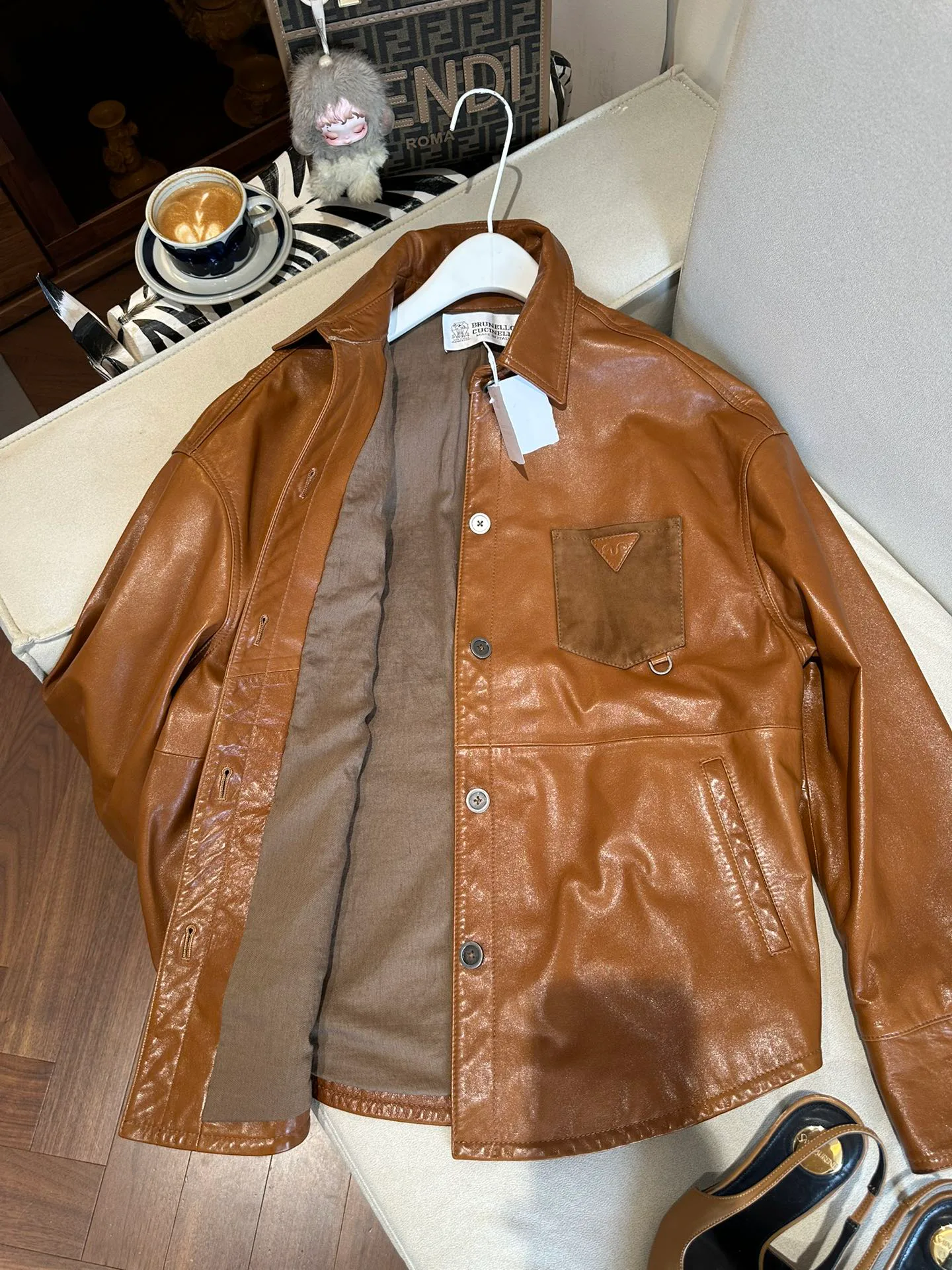 Кожаные Куртки И Дублёнки Женские Brunello Cucinelli 10817691