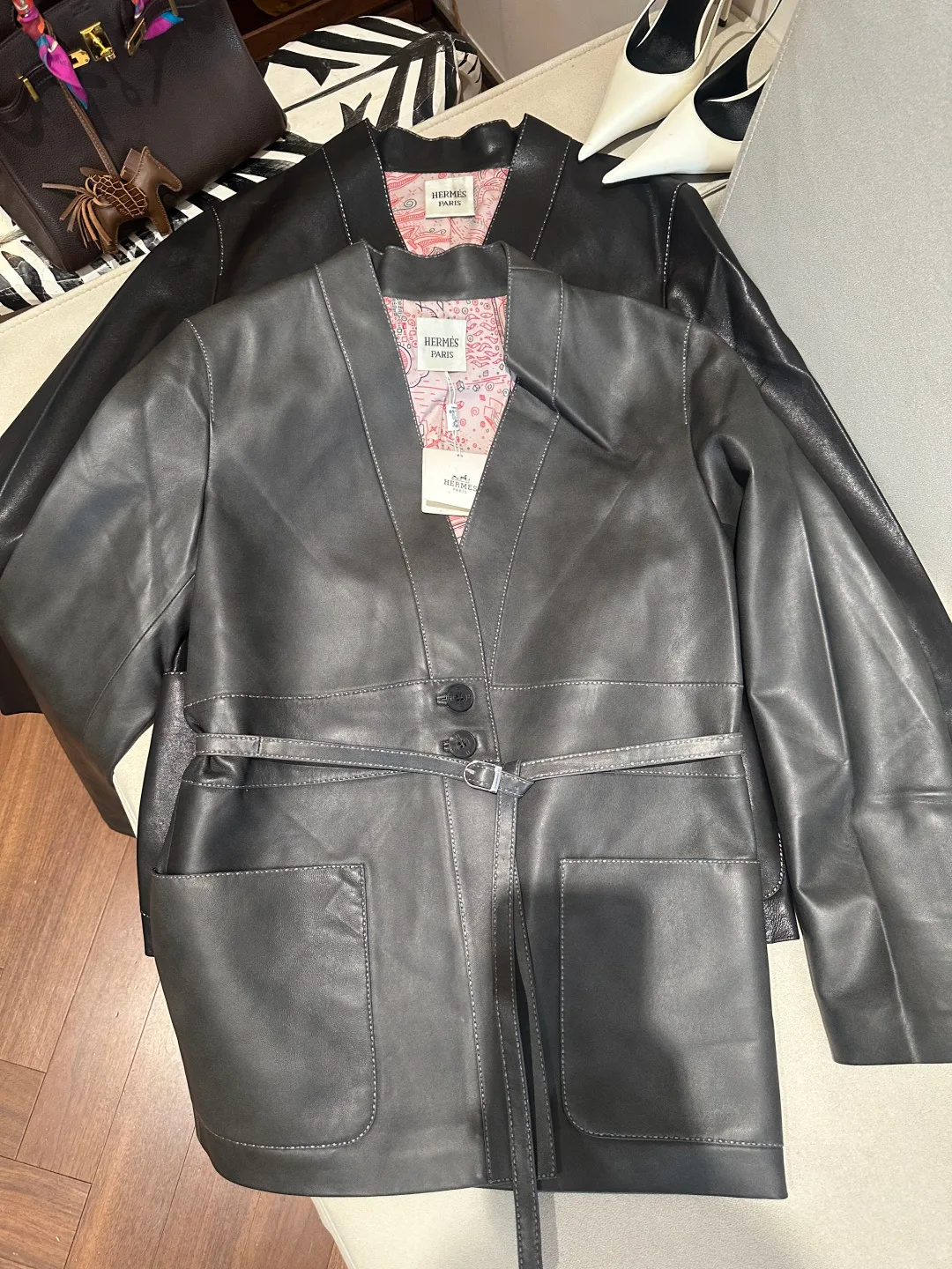 Кожаные Куртки И Дублёнки Женские Hermes 17766349