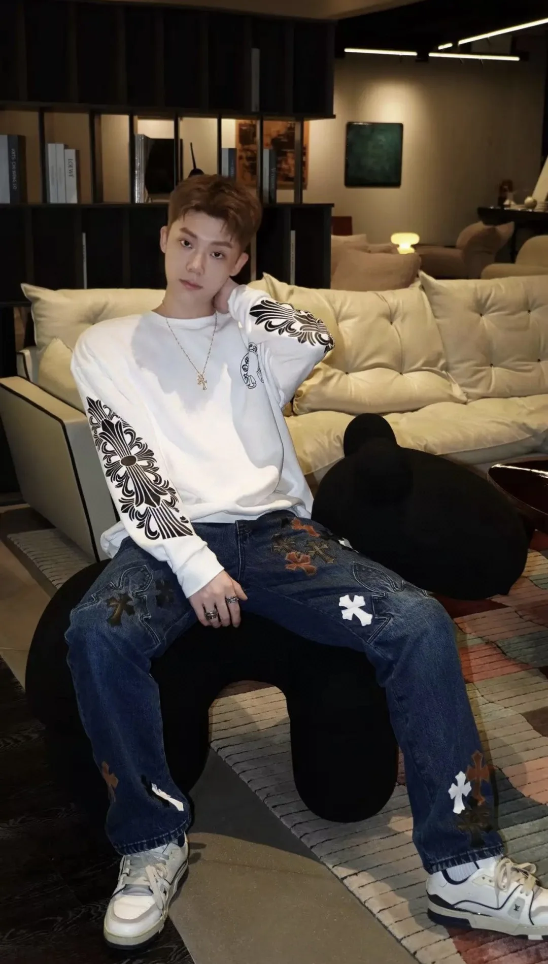 Лонгсливы Мужские Chrome Hearts 11399353