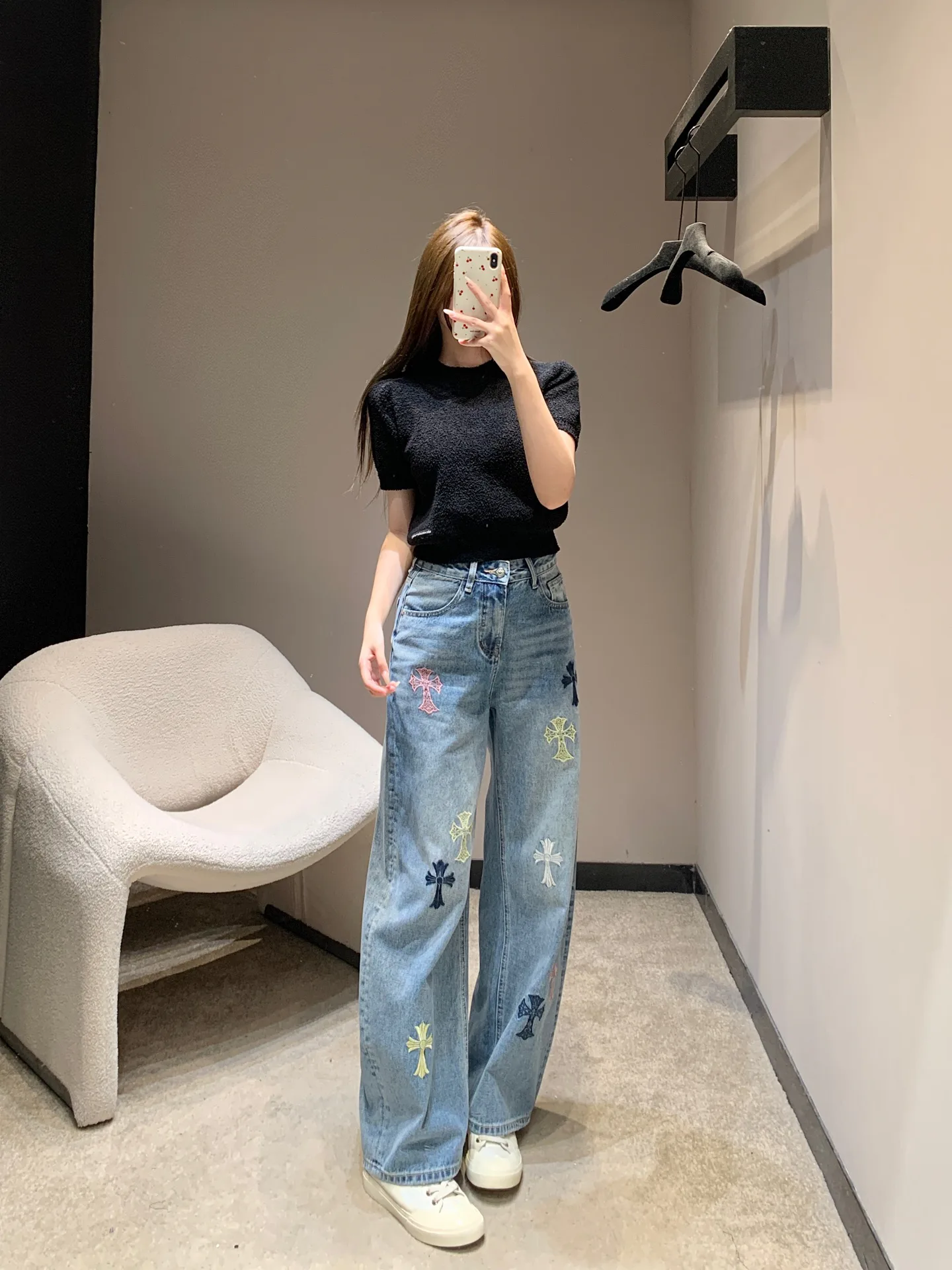 Джинсы Женские Chrome Hearts 5883347