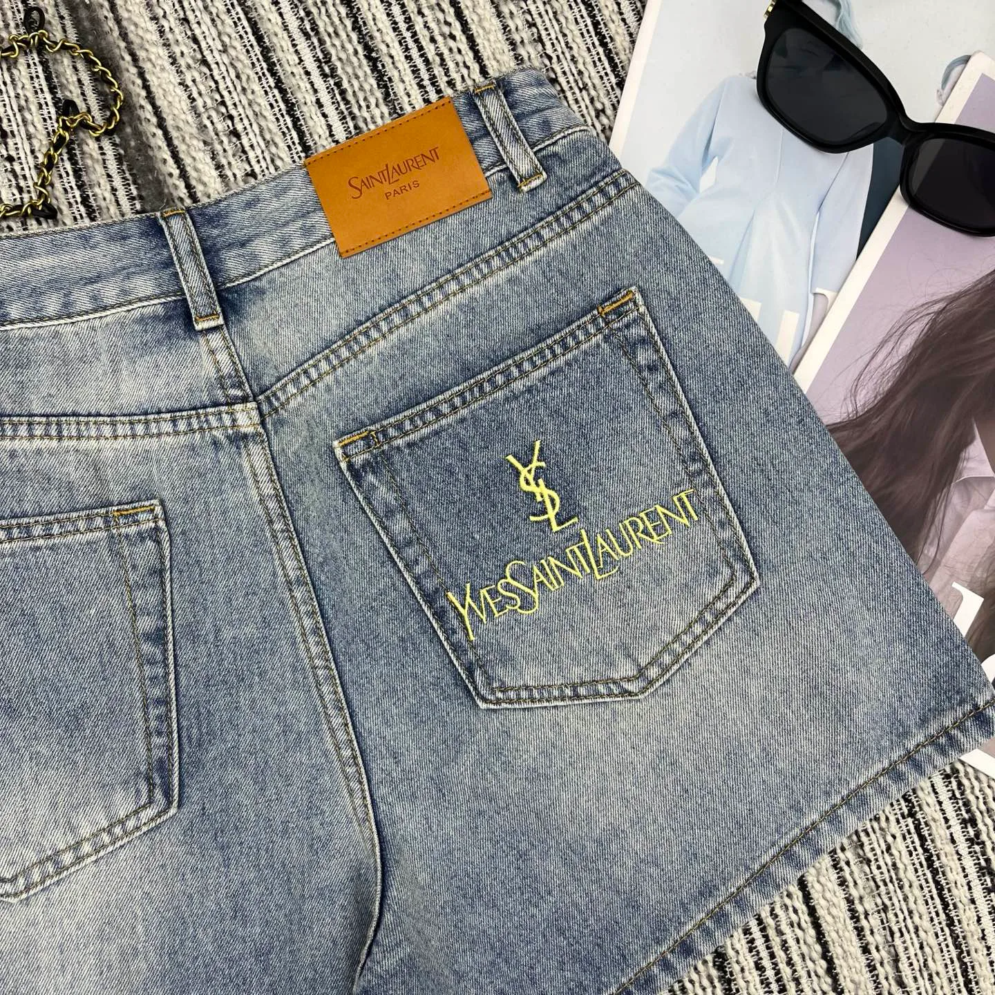 Шорты Женские Saint Laurent 13347003
