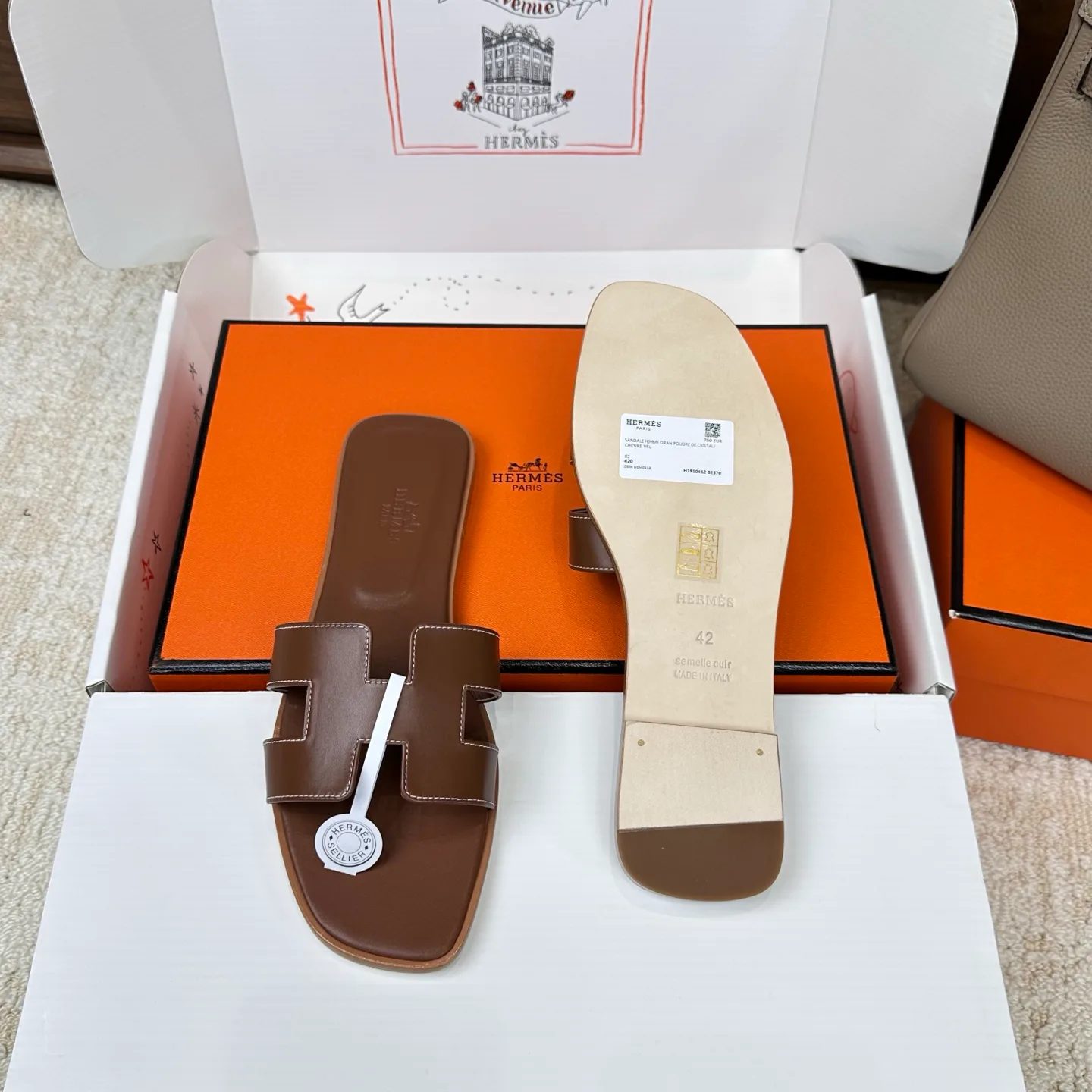 Шлепанцы Женские Hermes 3043275