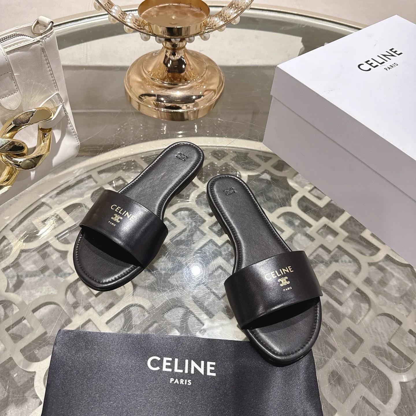Шлепанцы Женские Celine 2375711