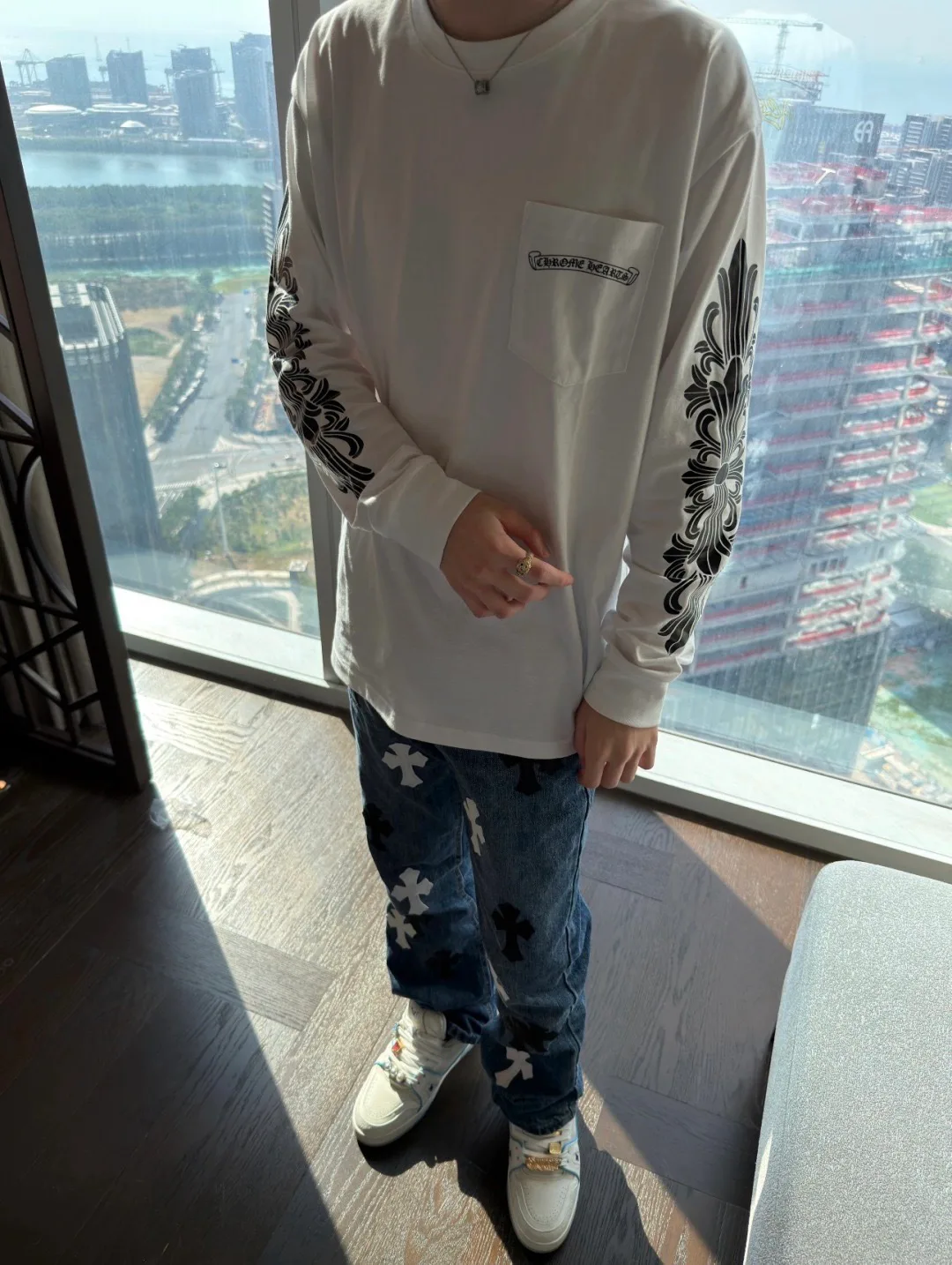 Лонгсливы Женские Chrome Hearts 11164502