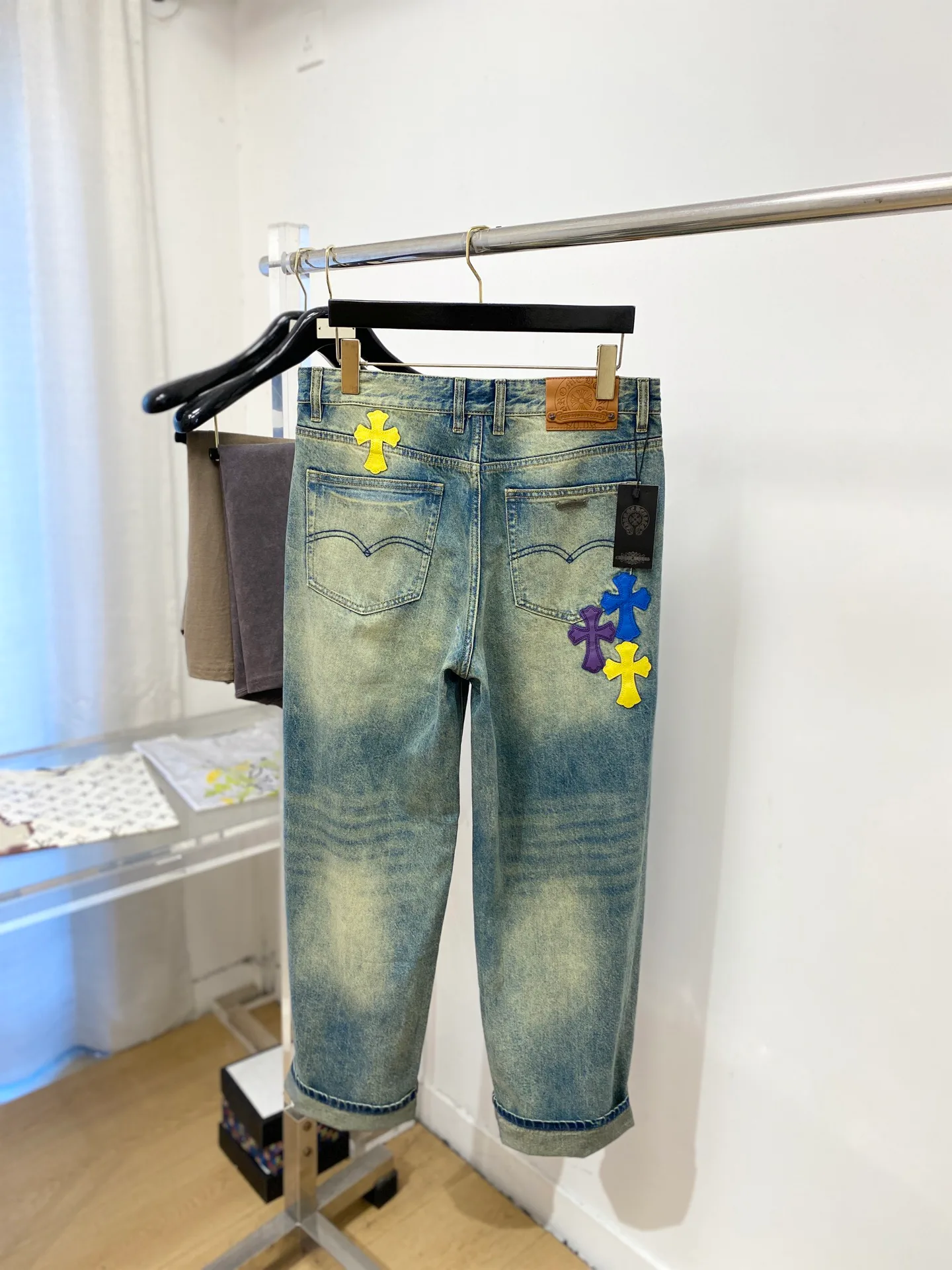 Джинсы Мужские Chrome Hearts 18191485