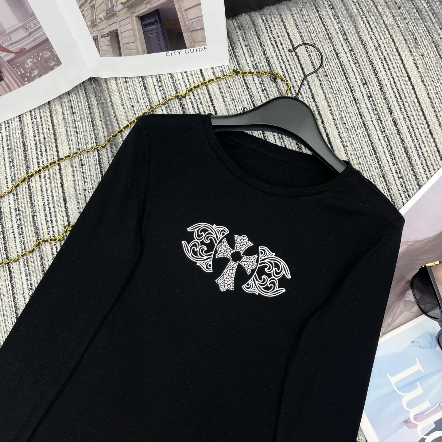 Лонгсливы Женские Chrome Hearts 1229372