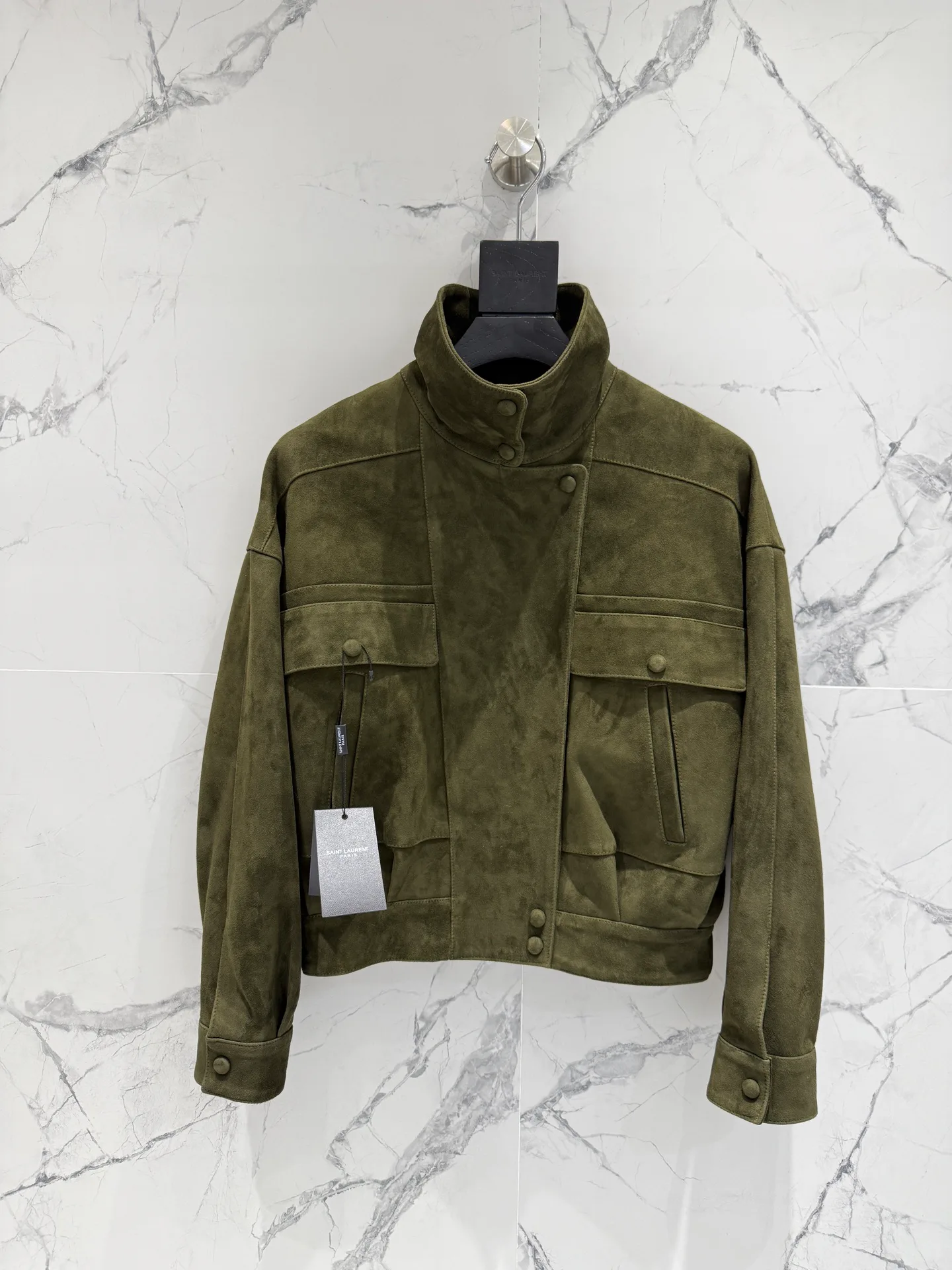 Кожаные Куртки И Дублёнки Женские Saint Laurent 10624724