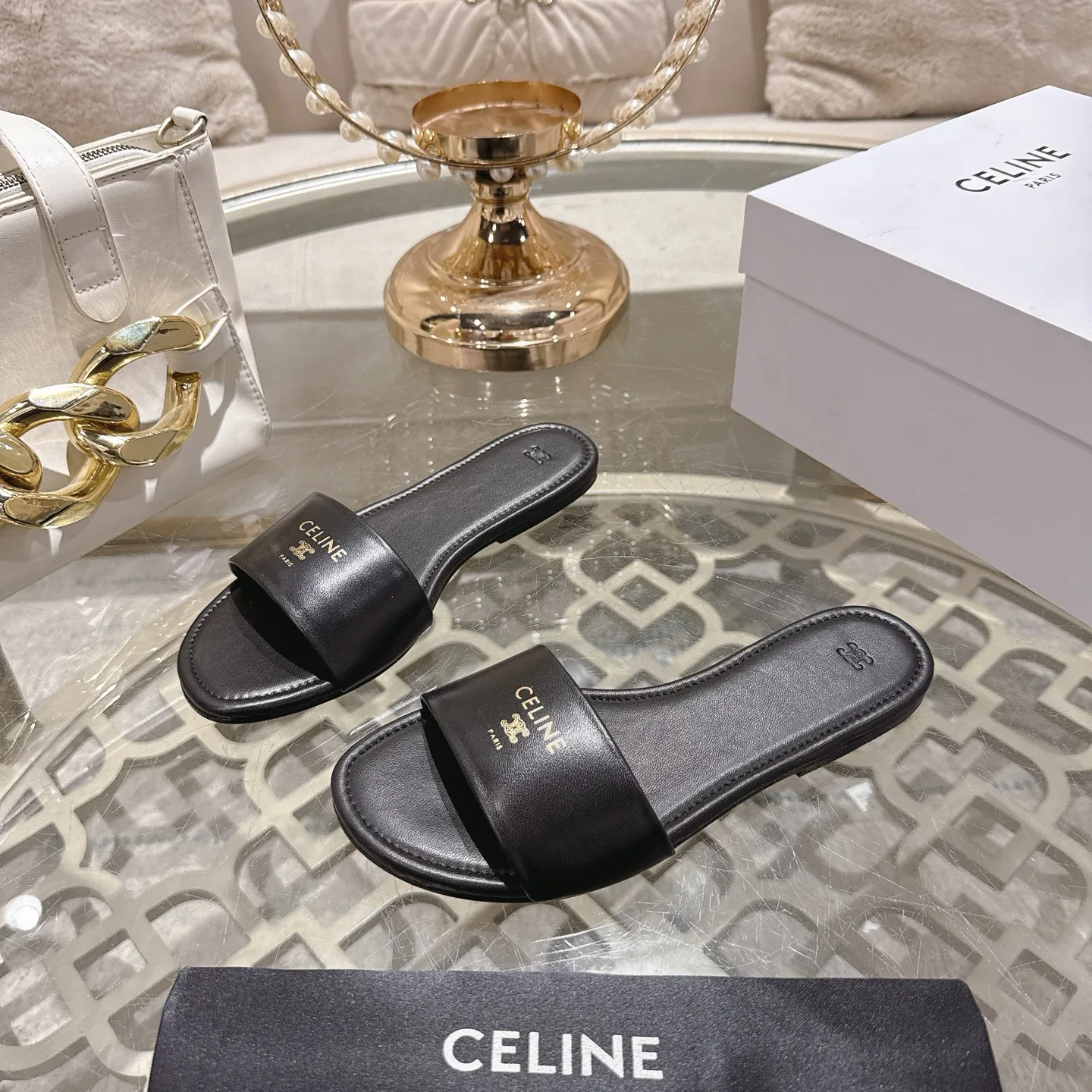 Шлепанцы Женские Celine 2375711