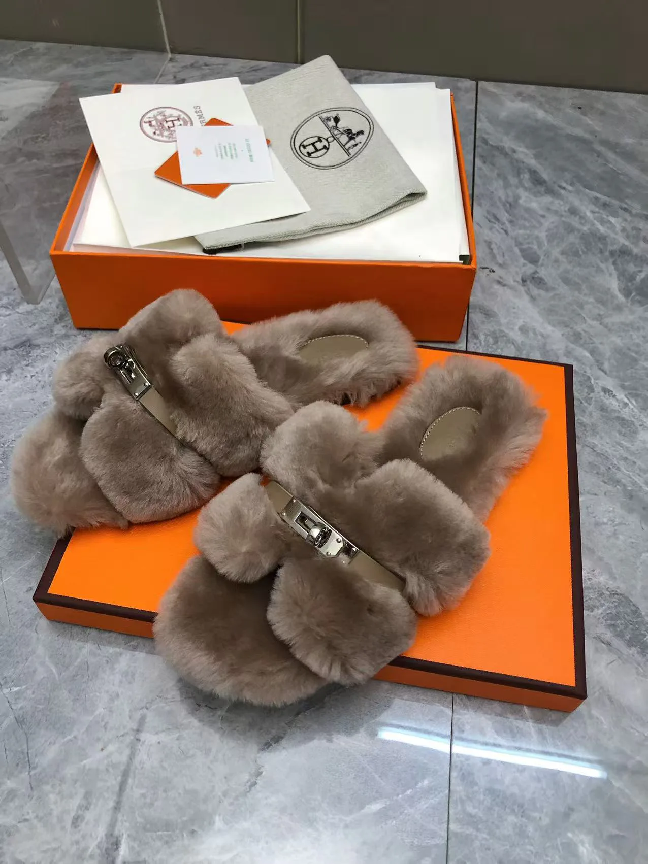 Тапочки Женские Hermes 65352