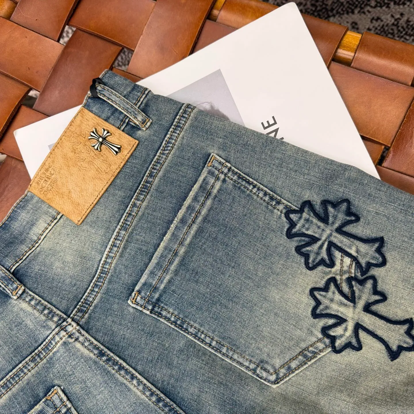 Джинсы Мужские Chrome Hearts 233564