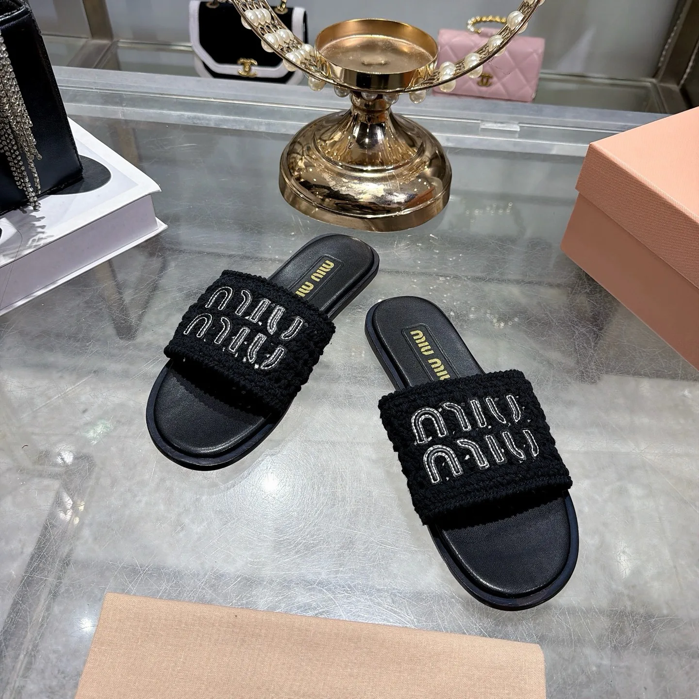 Шлепанцы Женские Miu Miu 16953021