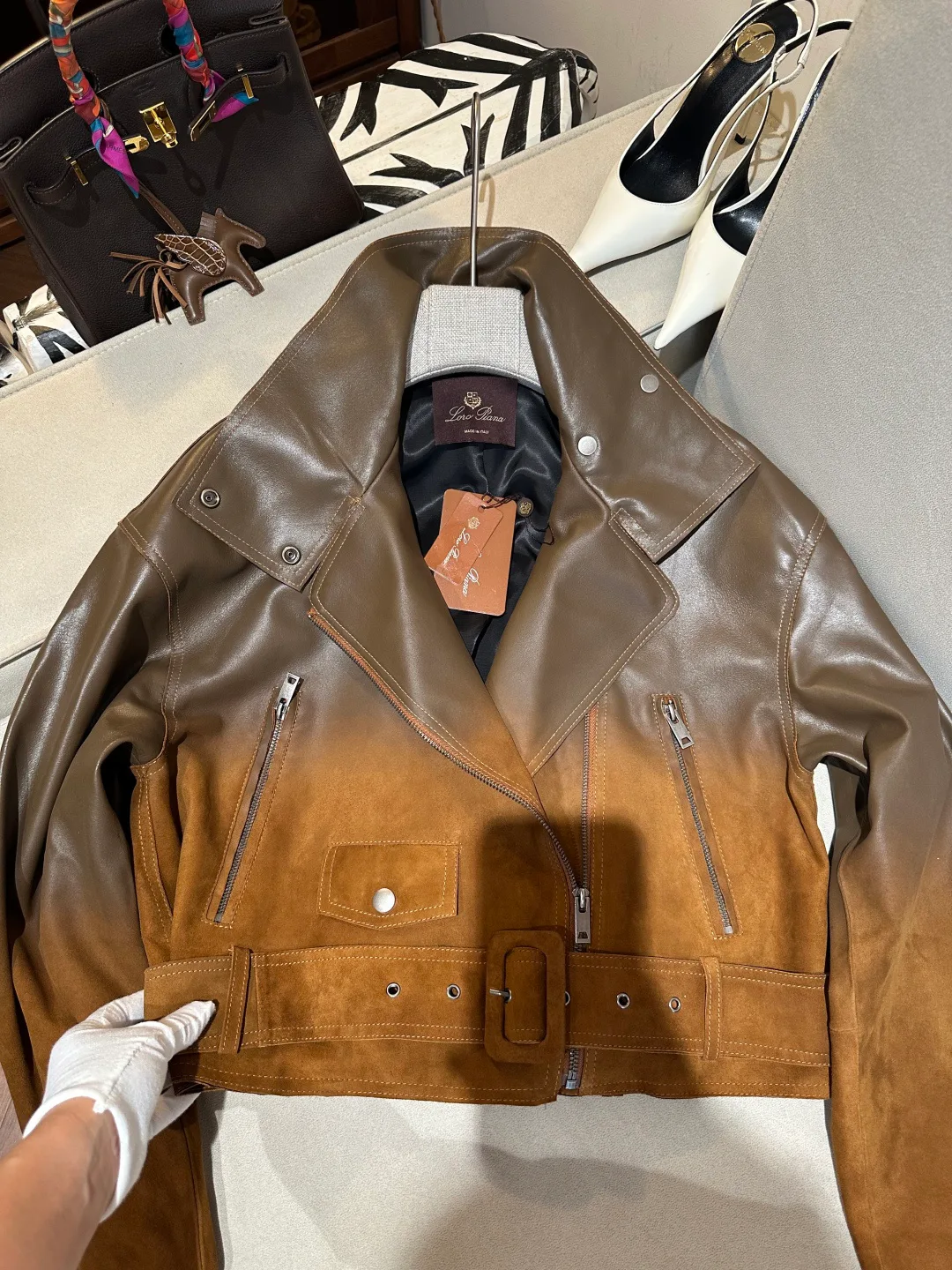Кожаные Куртки И Дублёнки Женские Loro Piana 18516850