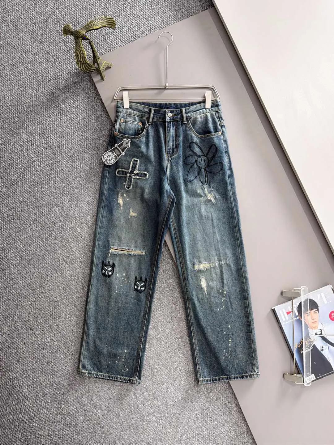 Джинсы Мужские Chrome Hearts 12430965