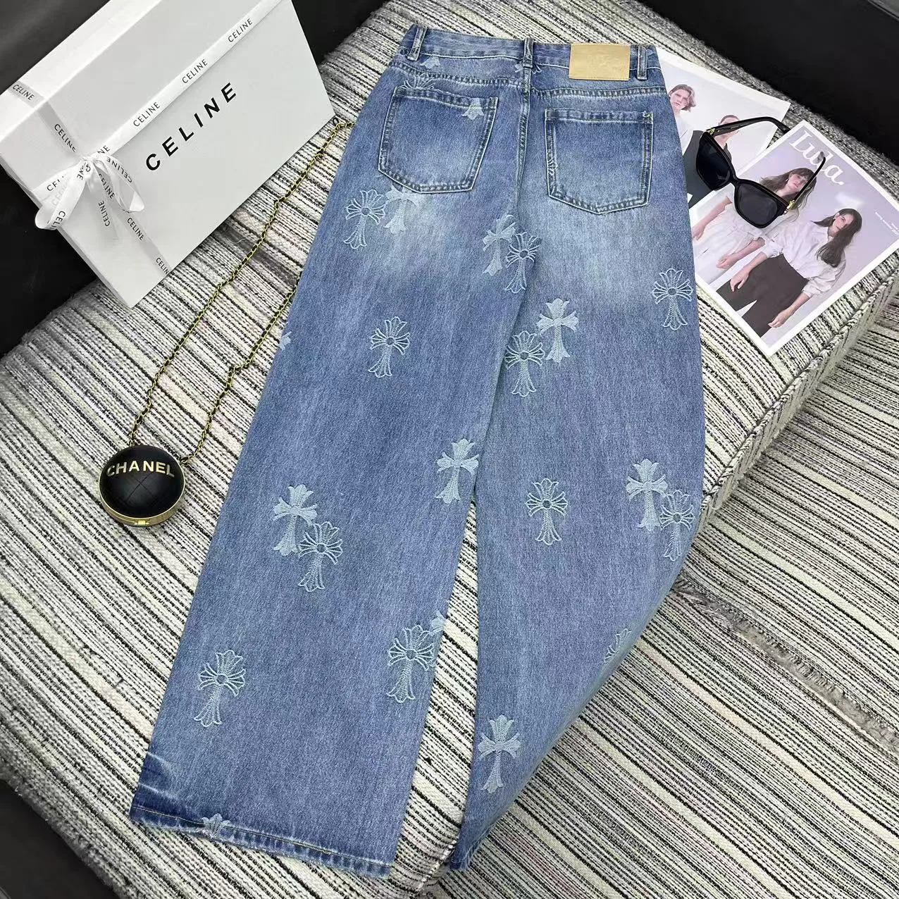 Джинсы Женские Chrome Hearts 7202