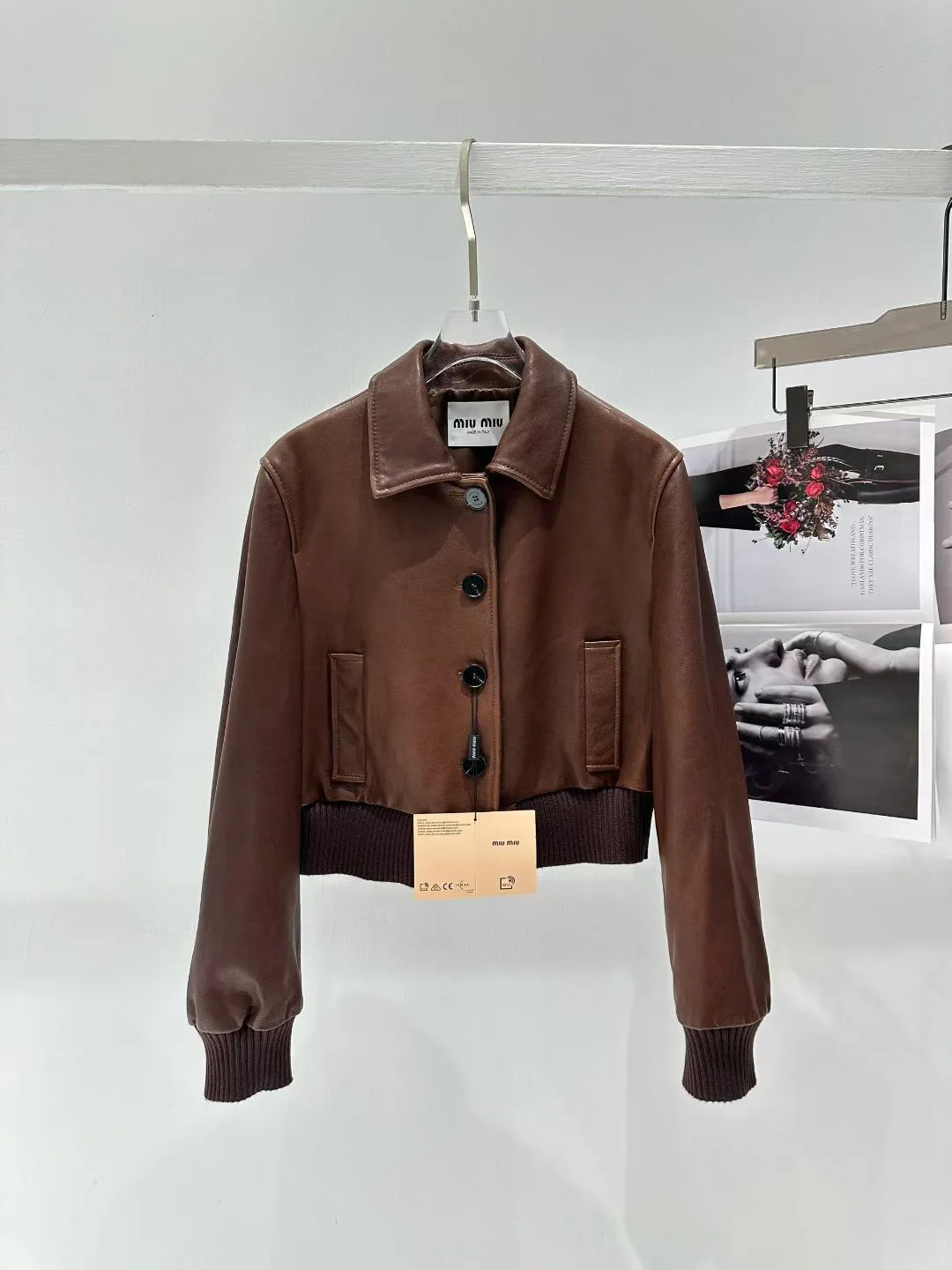 Кожаные Куртки И Дублёнки Женские Miu Miu 11428979