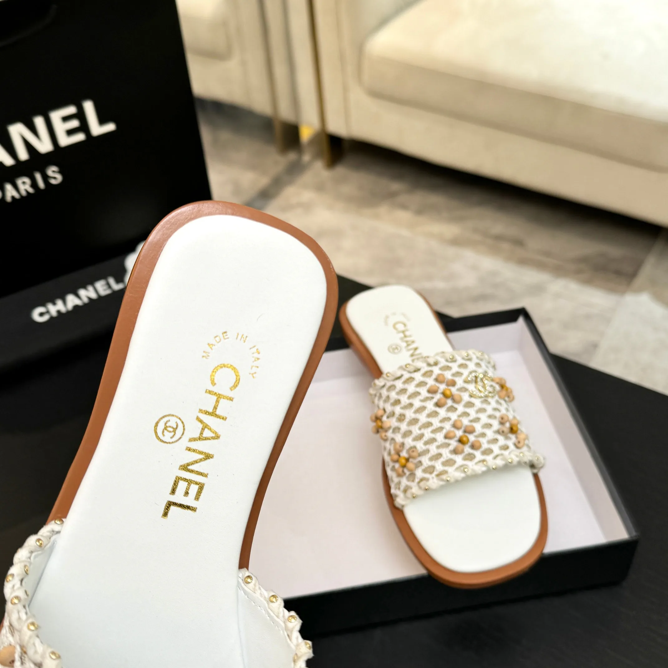 Шлепанцы Женские Chanel 10611362