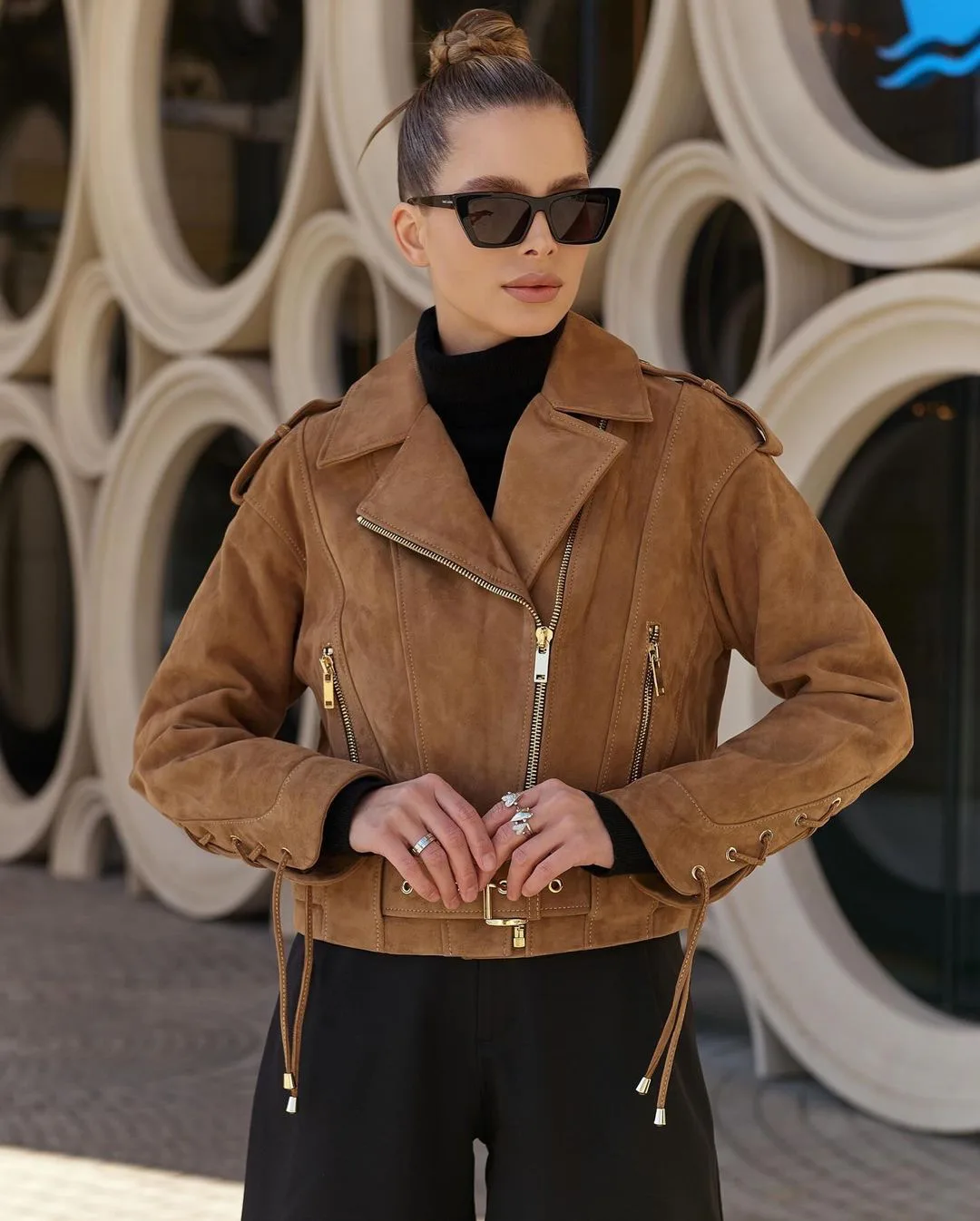 Кожаные Куртки И Дублёнки Женские Saint Laurent 14074