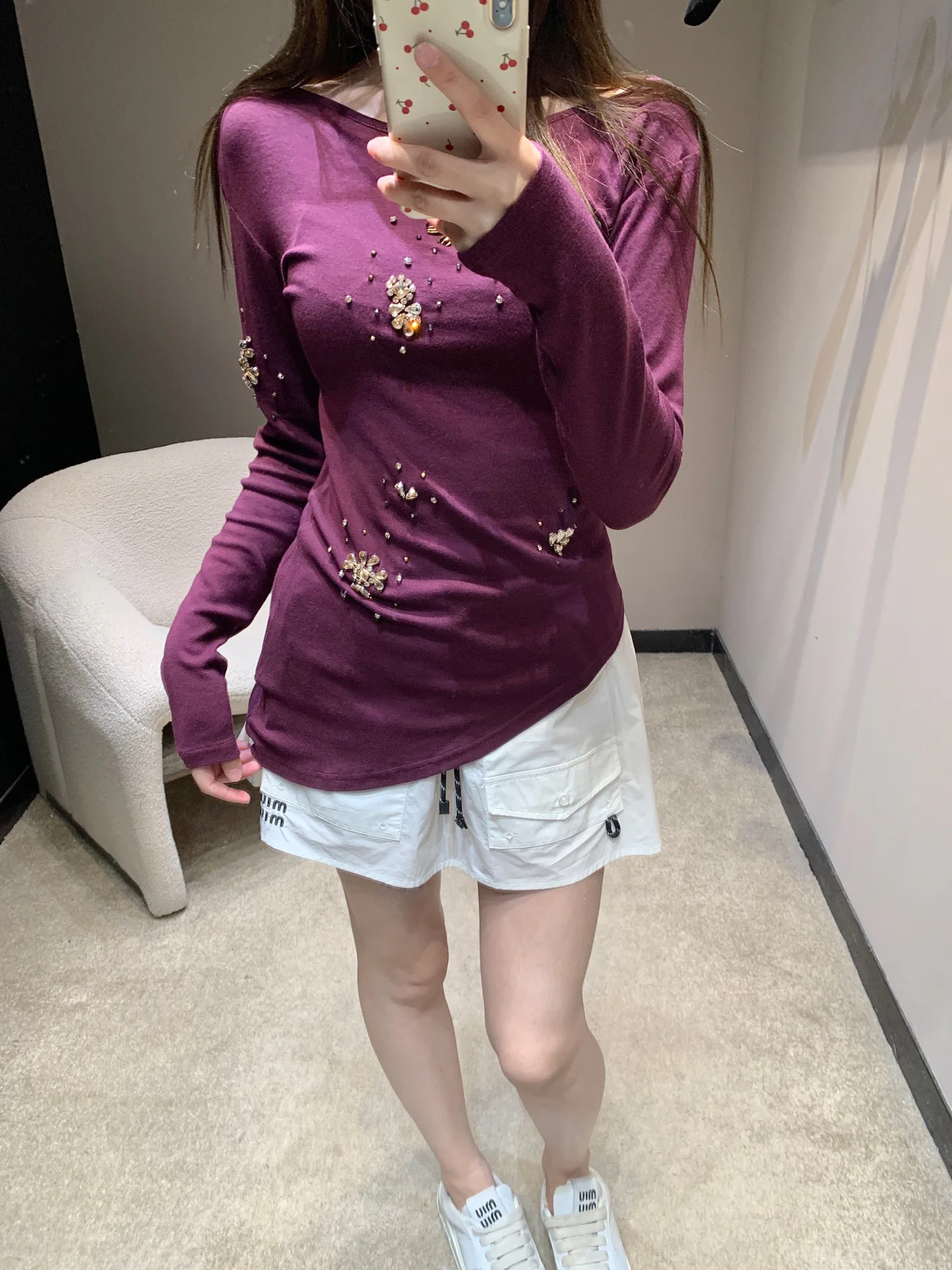 Лонгсливы Женские Miu Miu 4709843