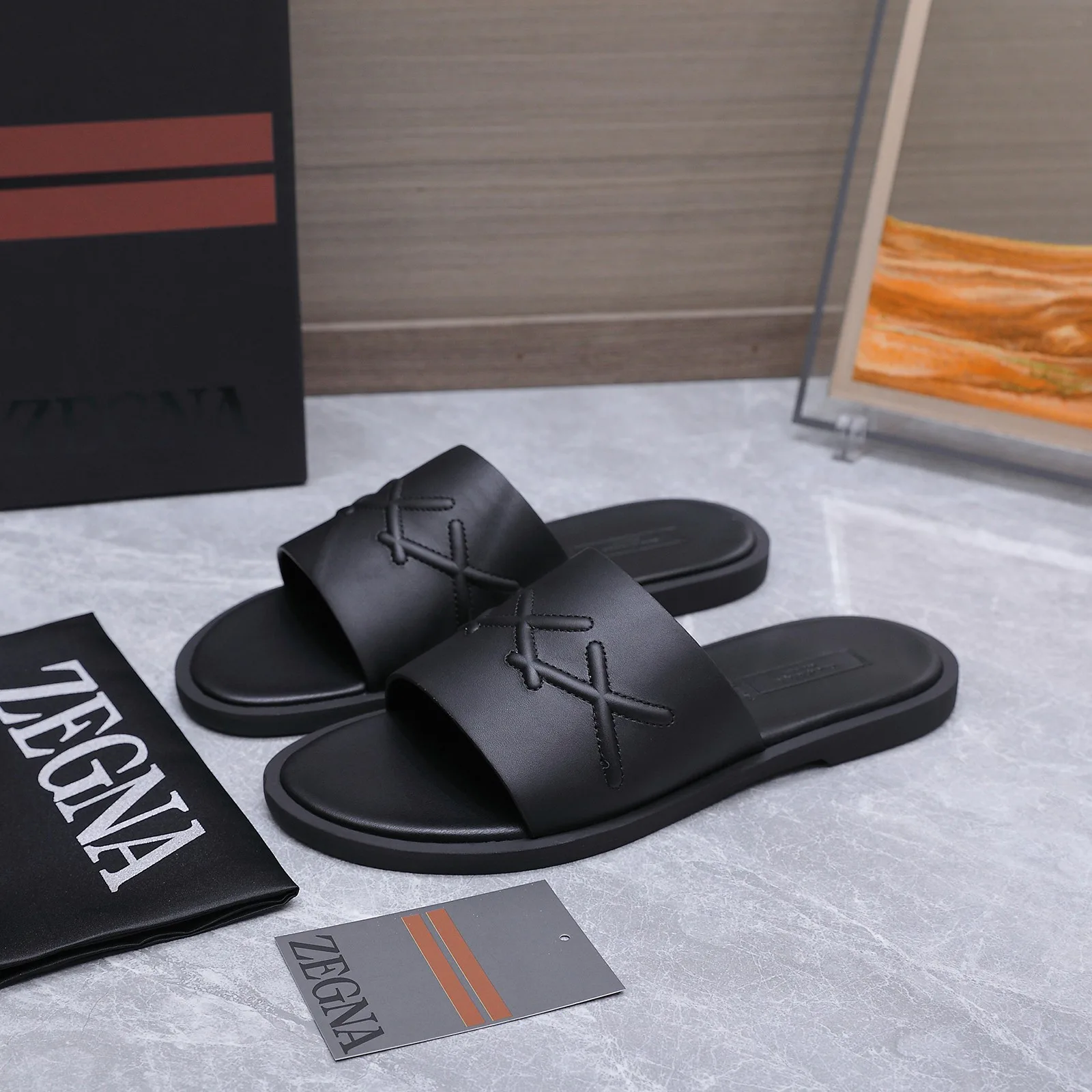 Шлепанцы Мужские Zegna 17514993