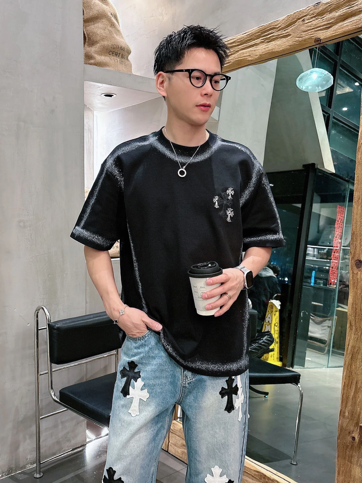 Футболки Мужские Chrome Hearts 11695031