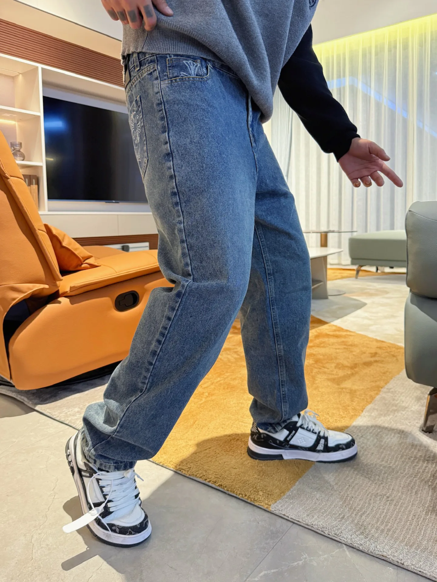 Джинсы Мужские Chrome Hearts 13538164