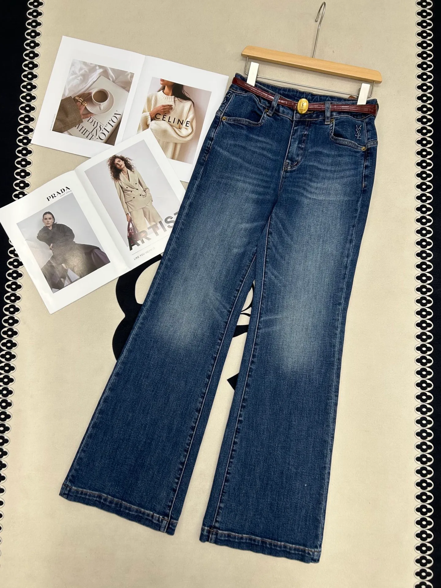Джинсы Женские Saint Laurent 19045091