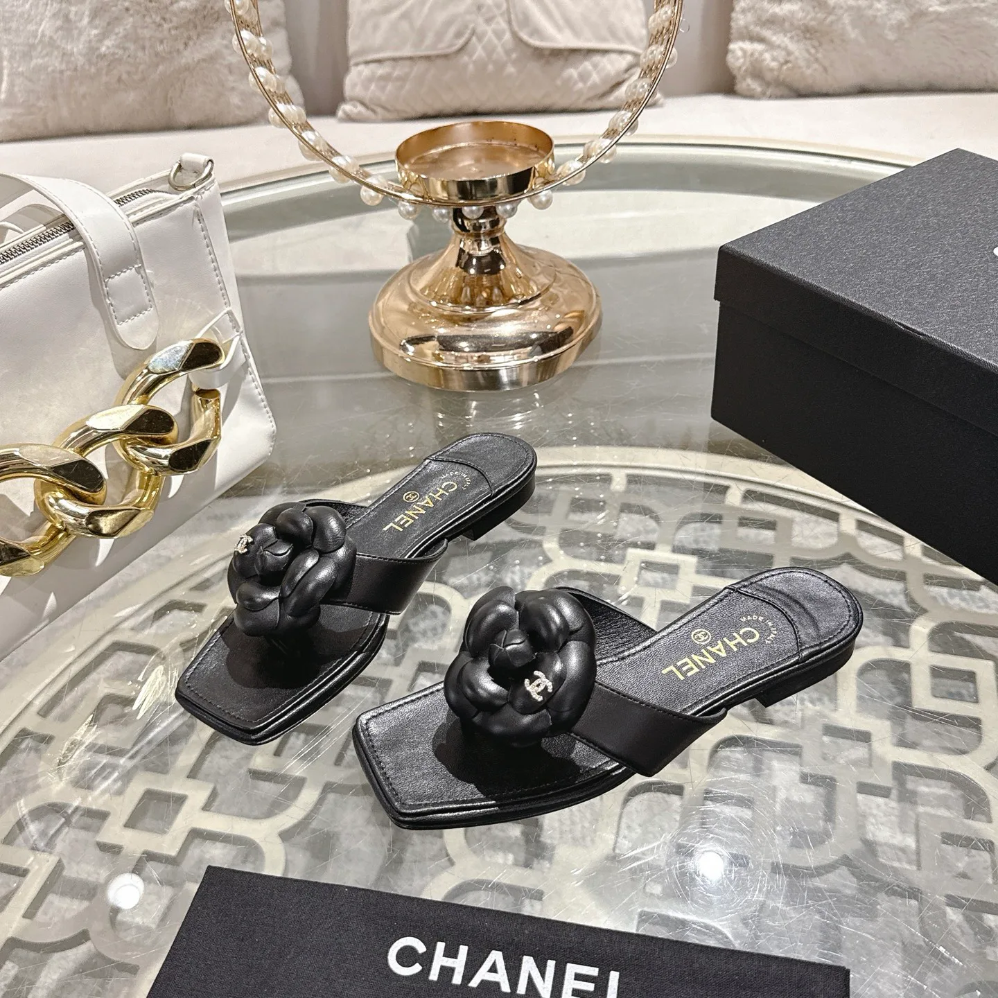 Шлепанцы Женские Chanel 12696618