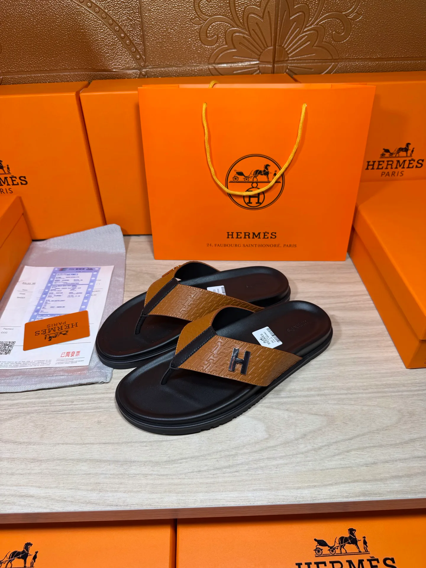 Шлепанцы Мужские Hermes 19414489