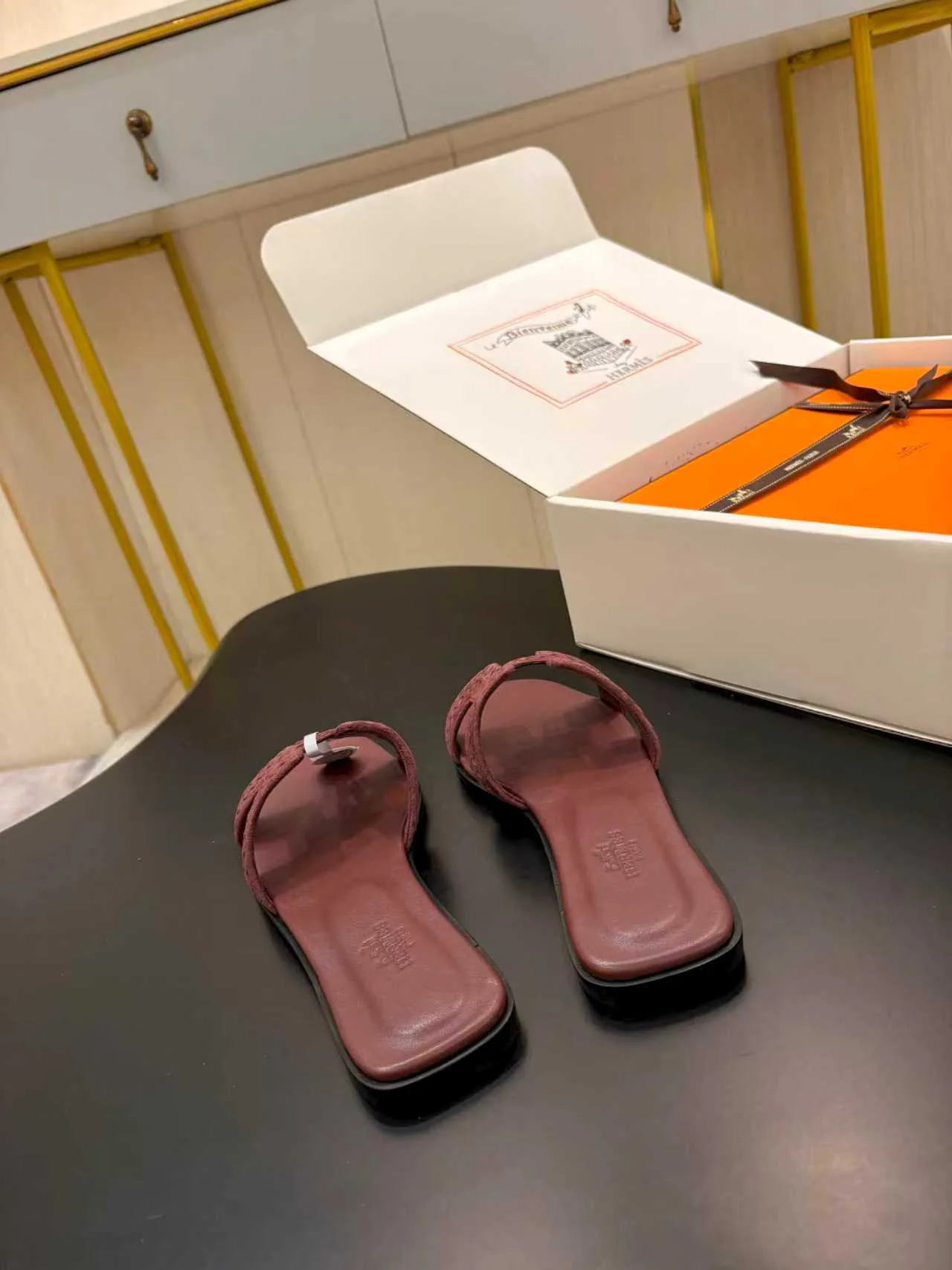 Шлепанцы Женские Hermes 463695