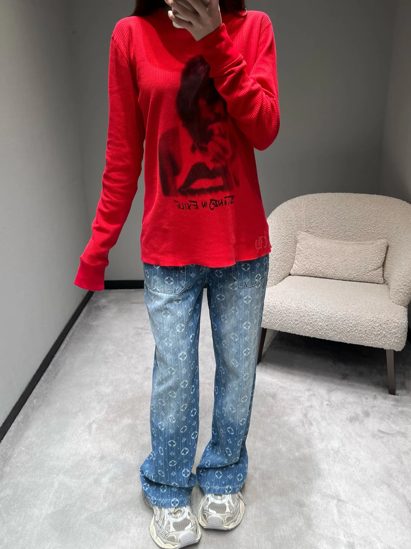 Лонгсливы Женские Chrome Hearts 4197976