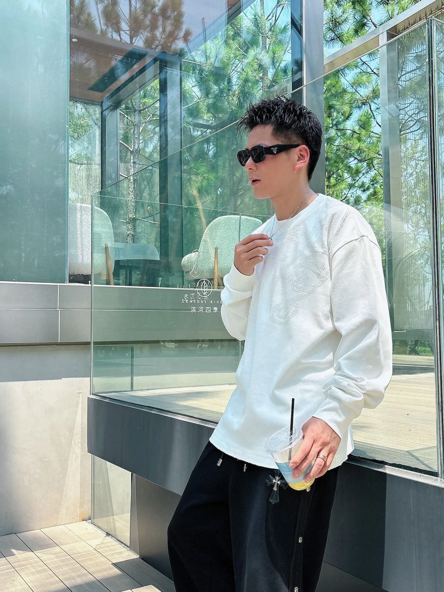 Лонгсливы Мужские Chrome Hearts 2237983