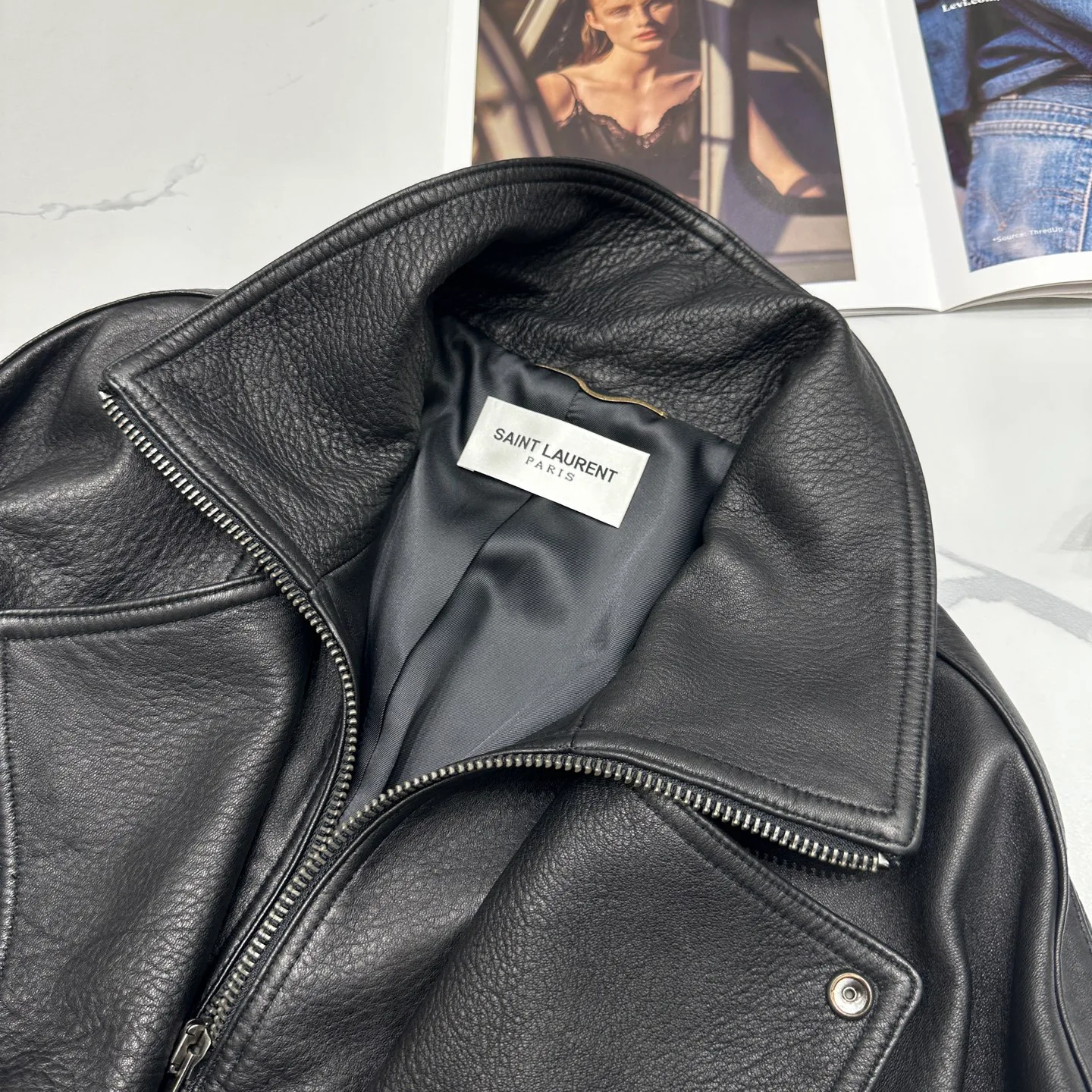 Кожаные Куртки И Дублёнки Женские Saint Laurent 11544767