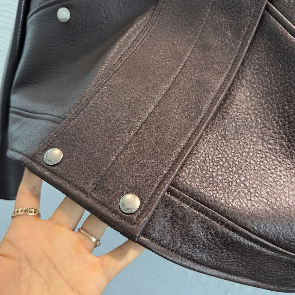 Кожаные Куртки И Дублёнки Женские Saint Laurent 17733492