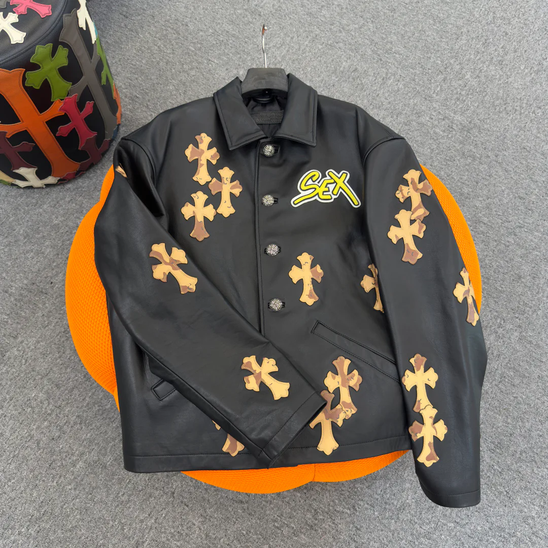 Кожаные Куртки И Дублёнки Мужские Chrome Hearts 17966746
