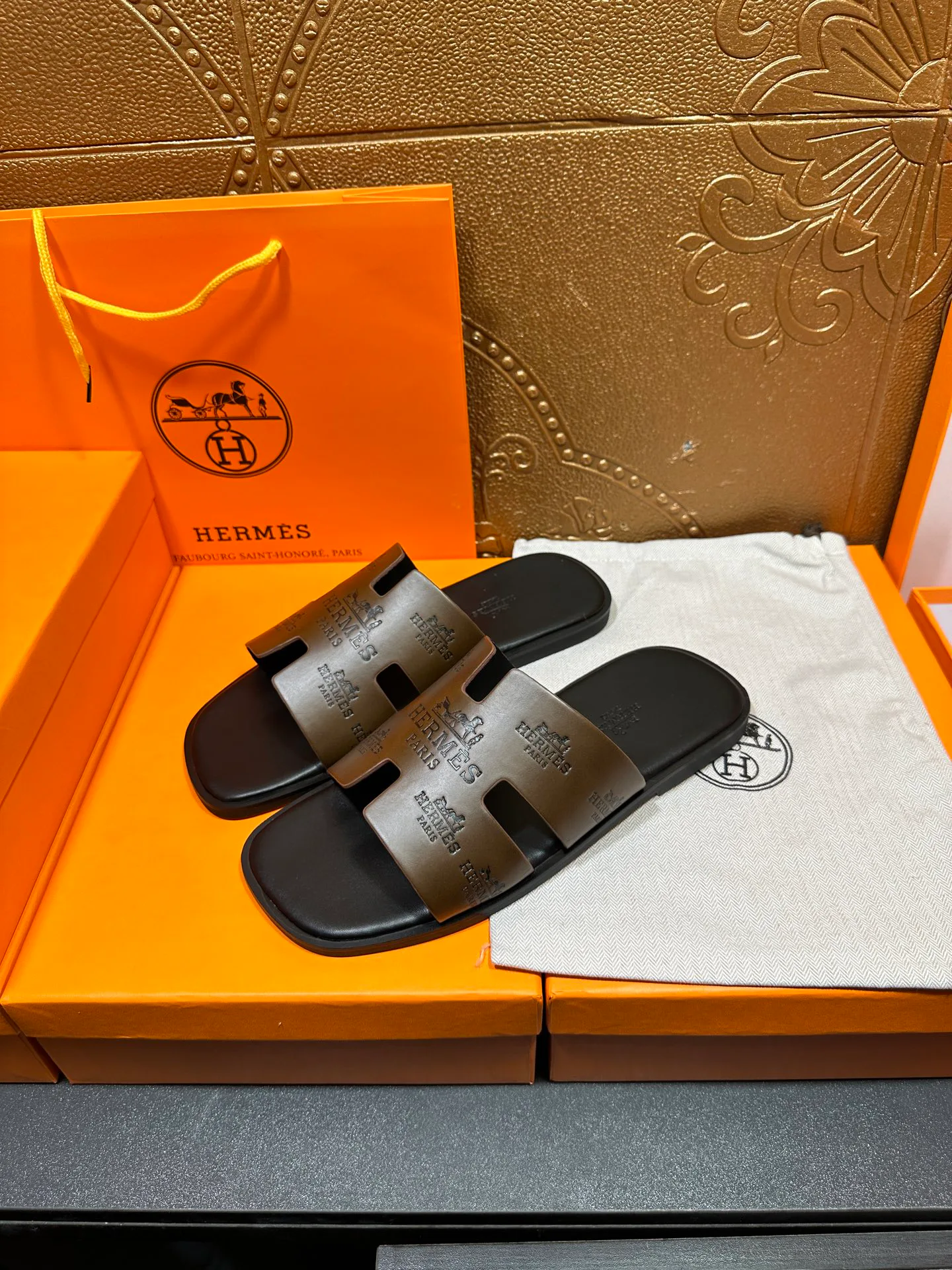 Шлепанцы Мужские Hermes 434079