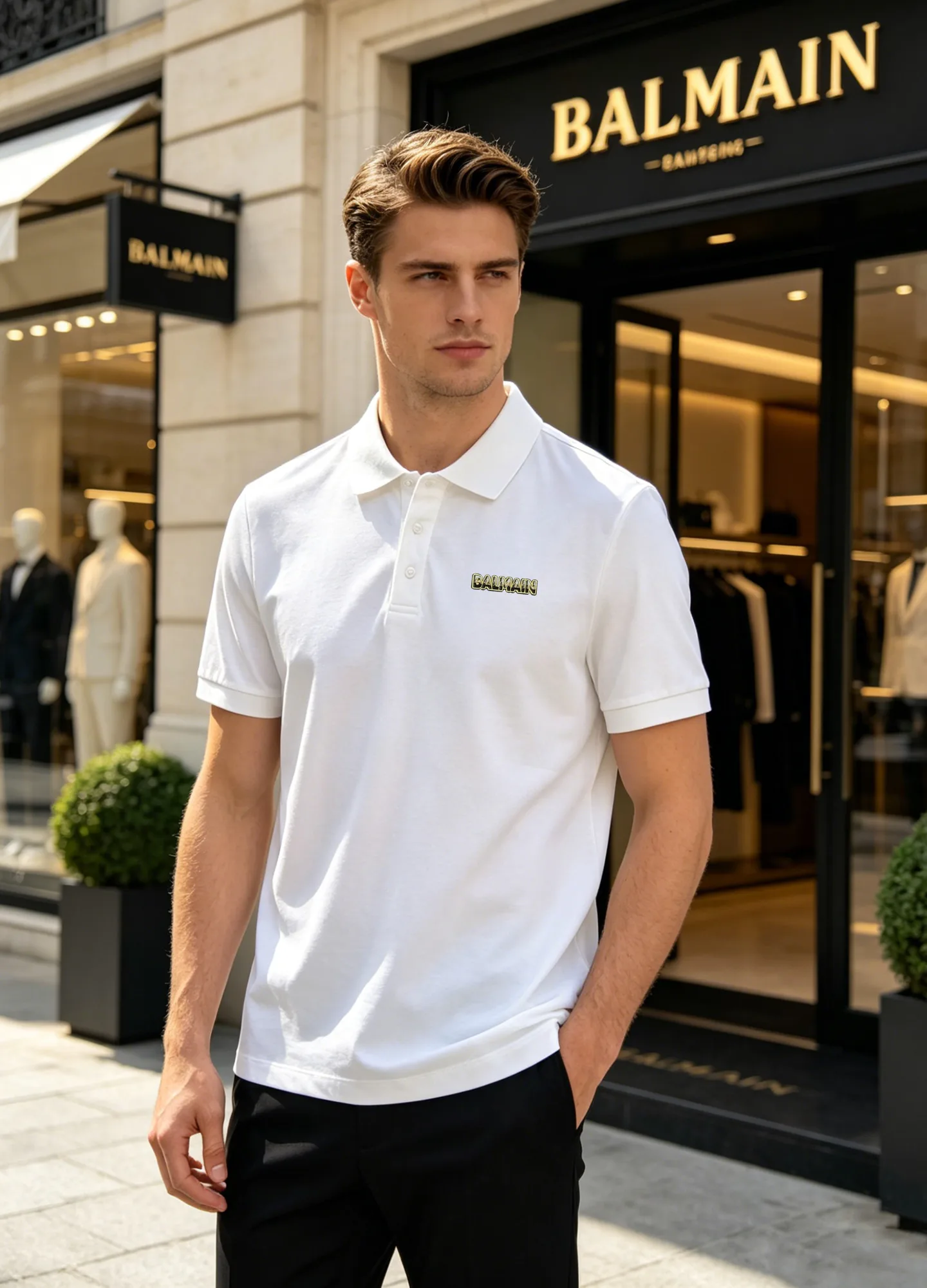Рубашки Мужские Balmain 17099797