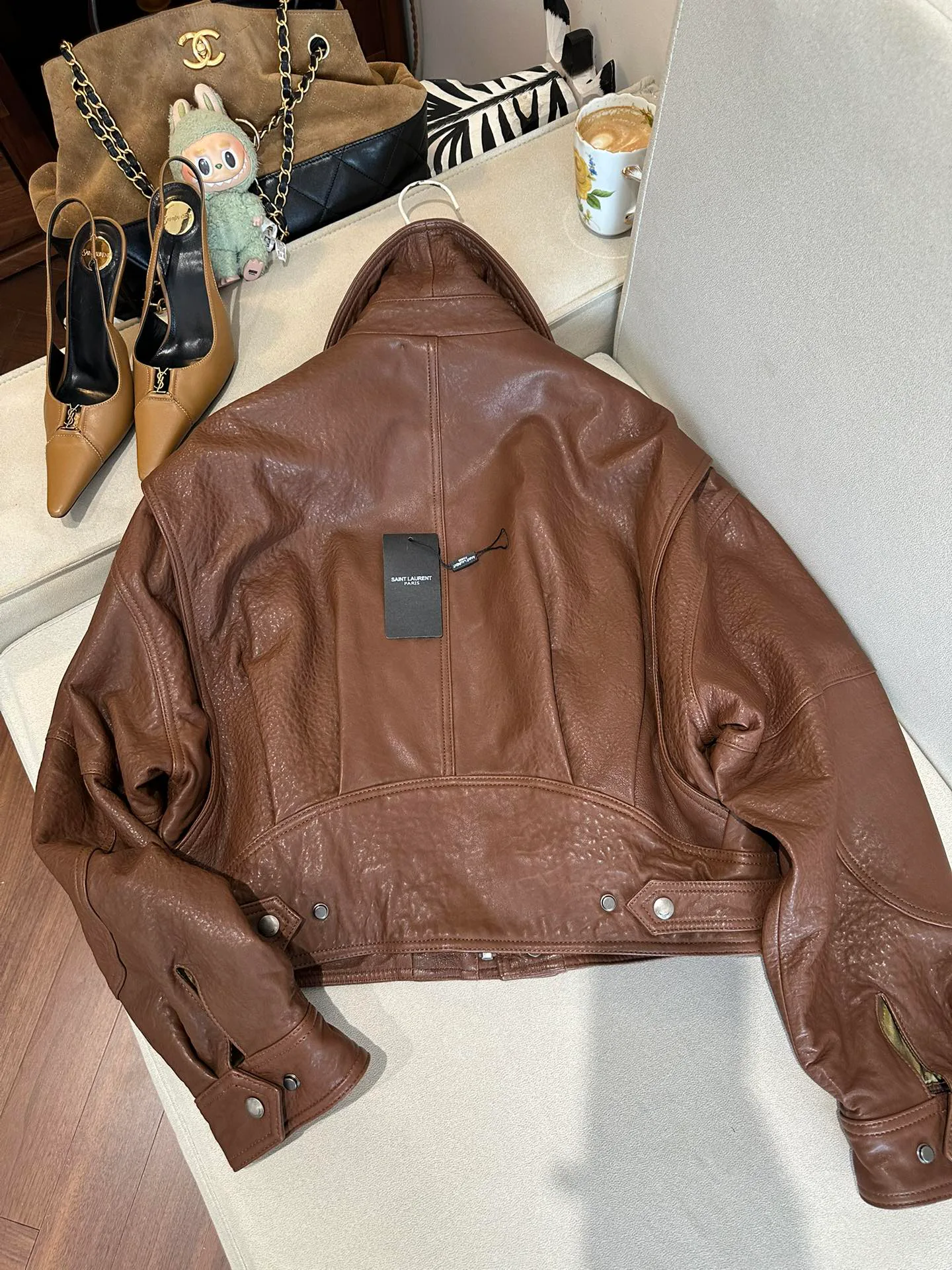 Куртки И Пуховики Женские Saint Laurent 127672