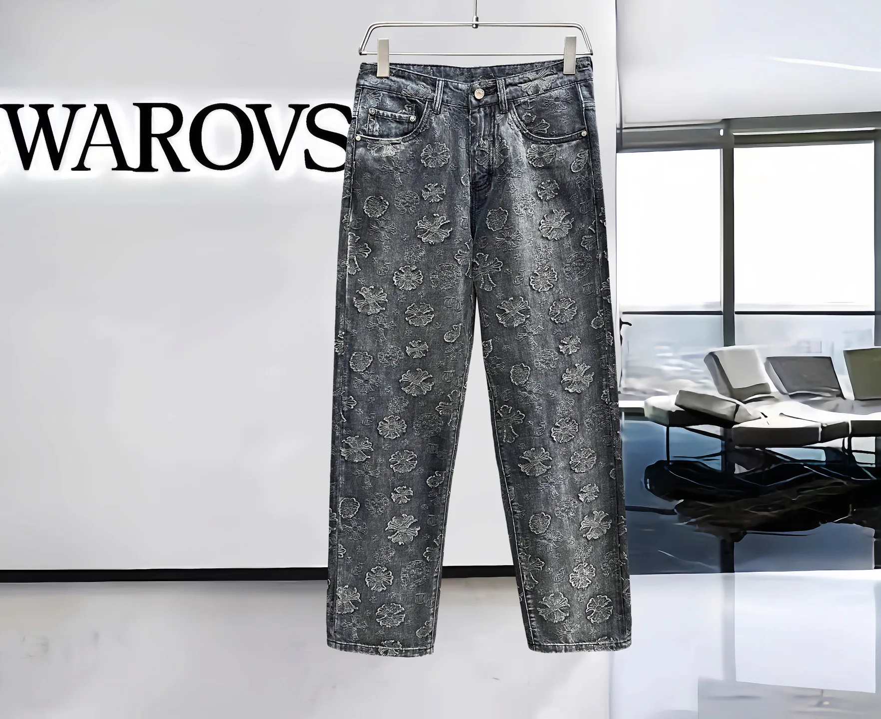 Джинсы Мужские Chrome Hearts 9175074
