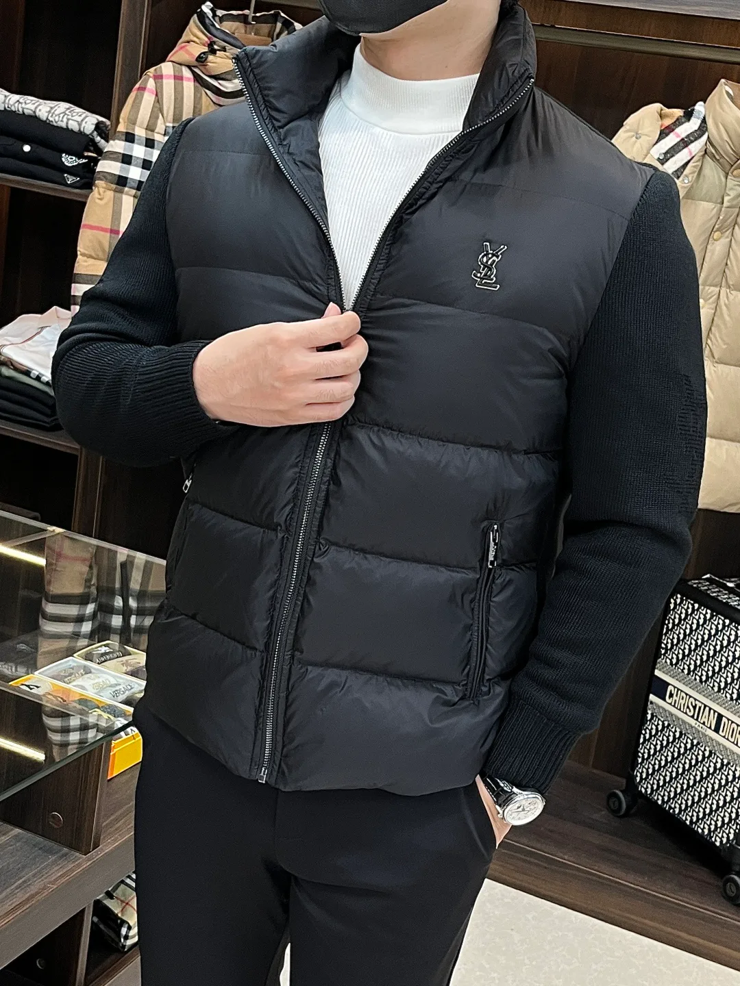 Куртки И Пуховики Мужские Saint Laurent 383994