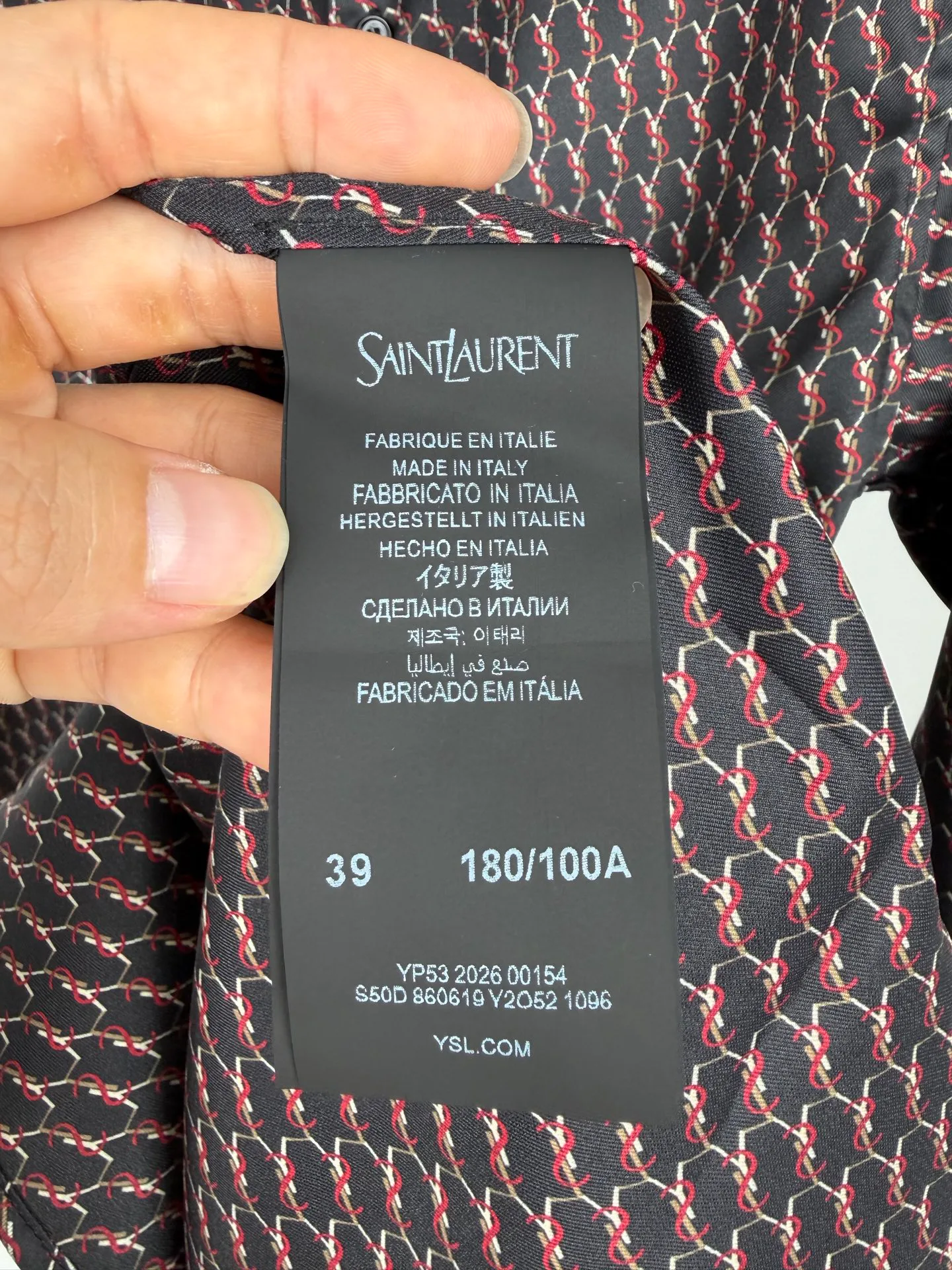 Рубашки Мужские Saint Laurent 18759379