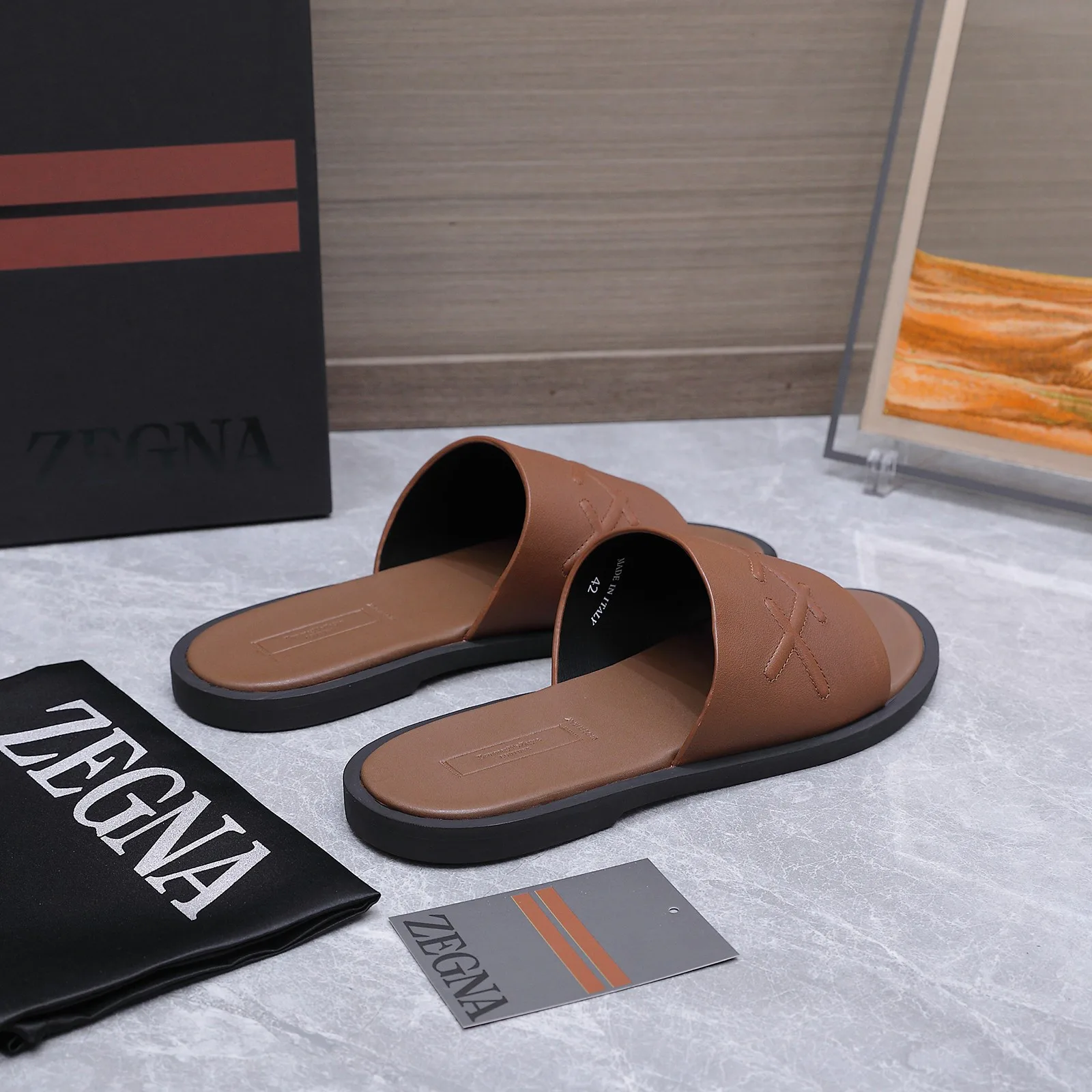 Шлепанцы Мужские Zegna 17514995