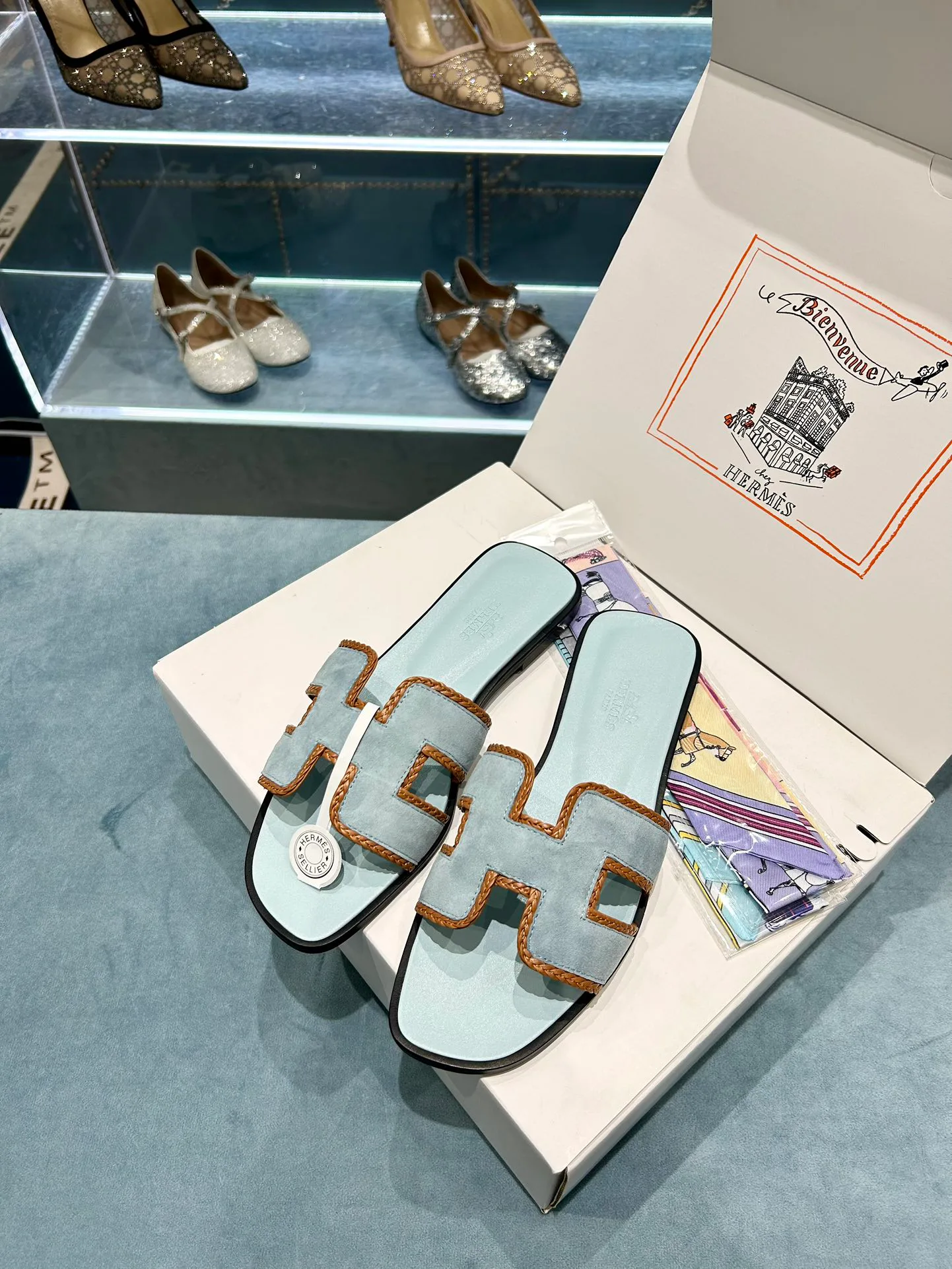 Шлепанцы Женские Hermes 9878141