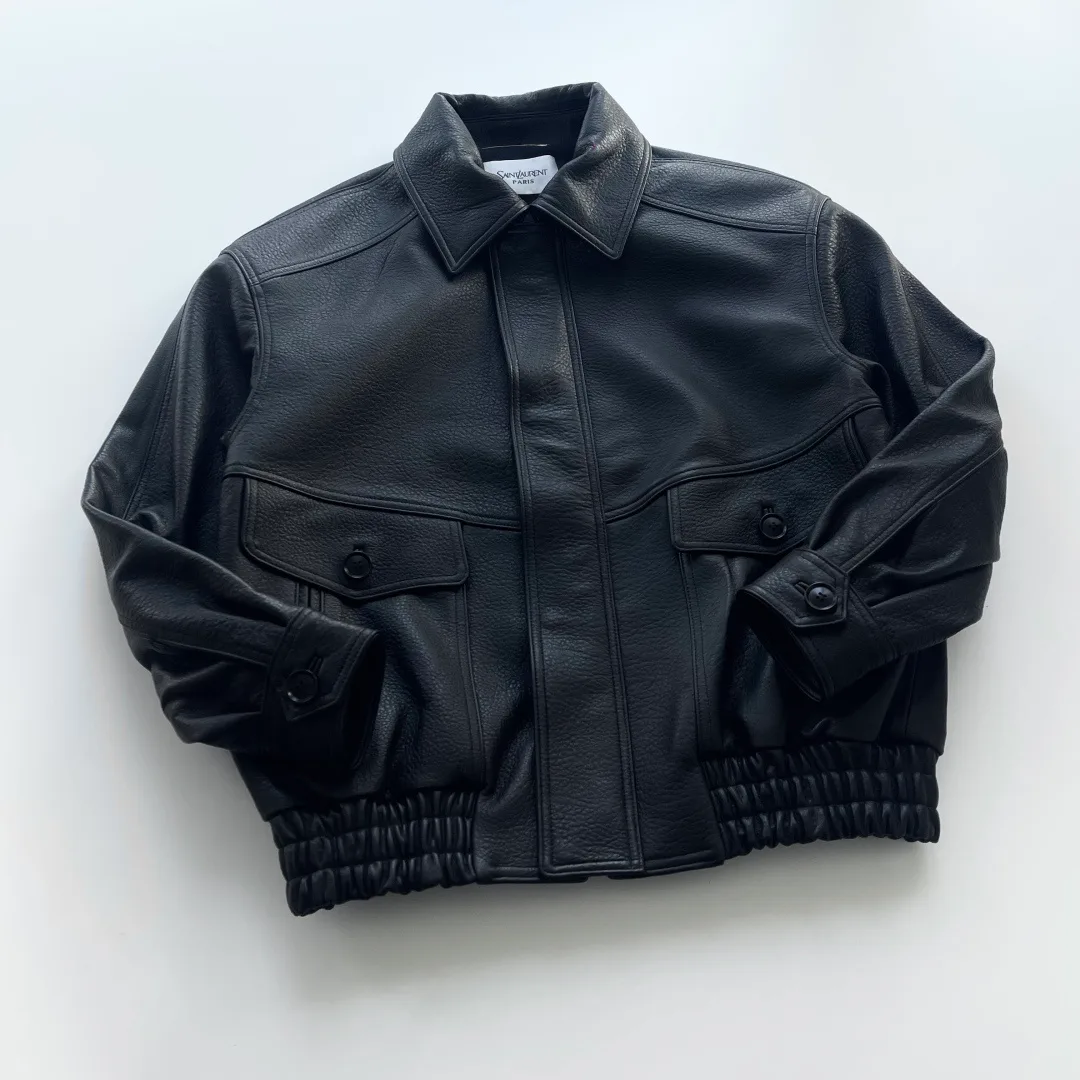 Кожаные Куртки И Дублёнки Женские Saint Laurent 1816341