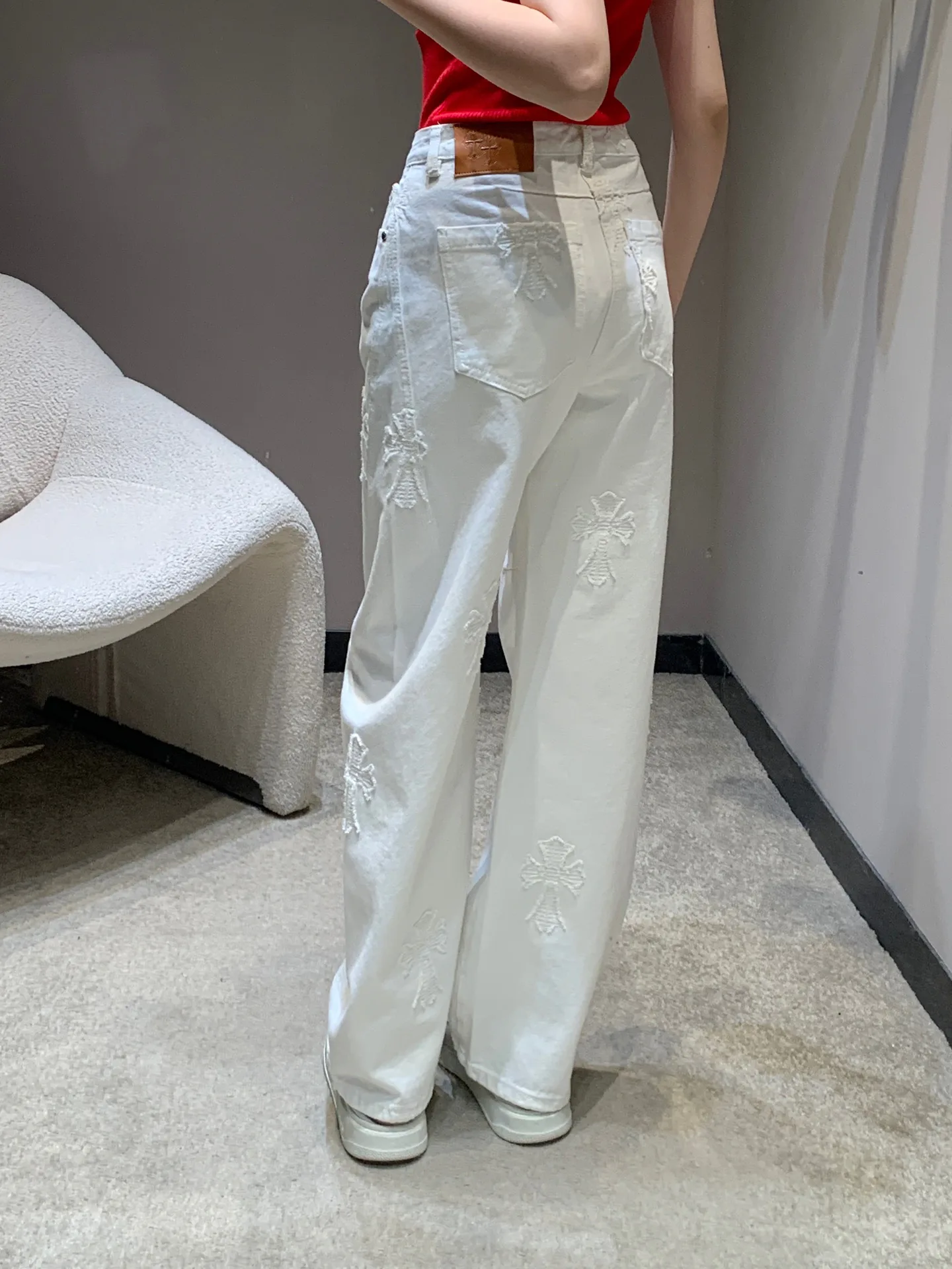 Джинсы Женские Chrome Hearts 4198047