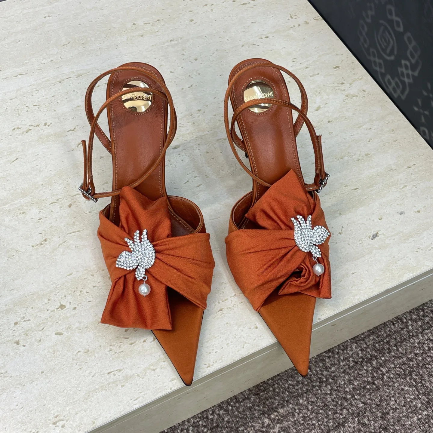 Босоножки Женские Saint Laurent 3009070