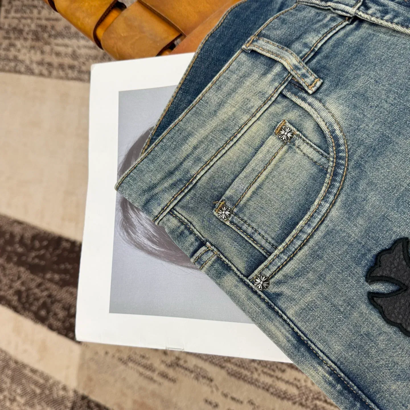 Джинсы Мужские Chrome Hearts 233564