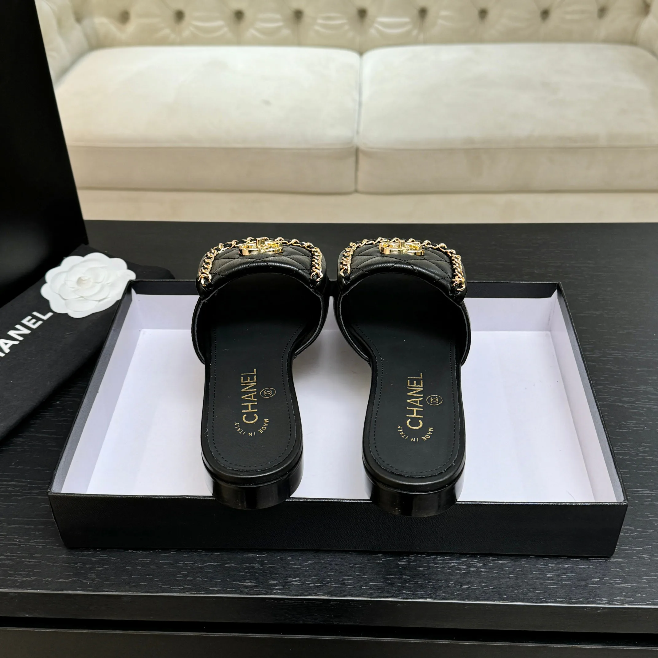 Шлепанцы Женские Chanel 1468218
